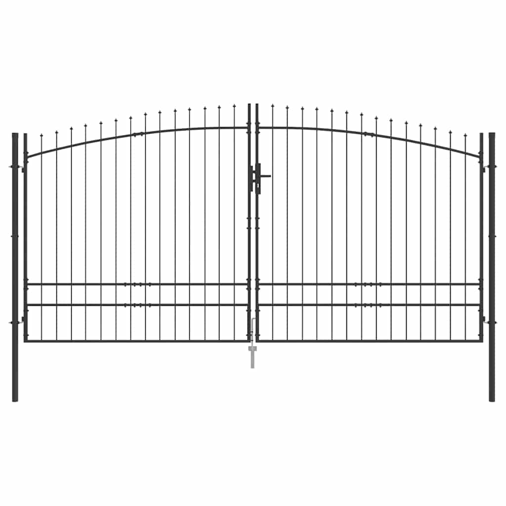 Kaksiosainen Portti Lukkoon Woerden Harmaa 400 X 249,5 Cm Teräs