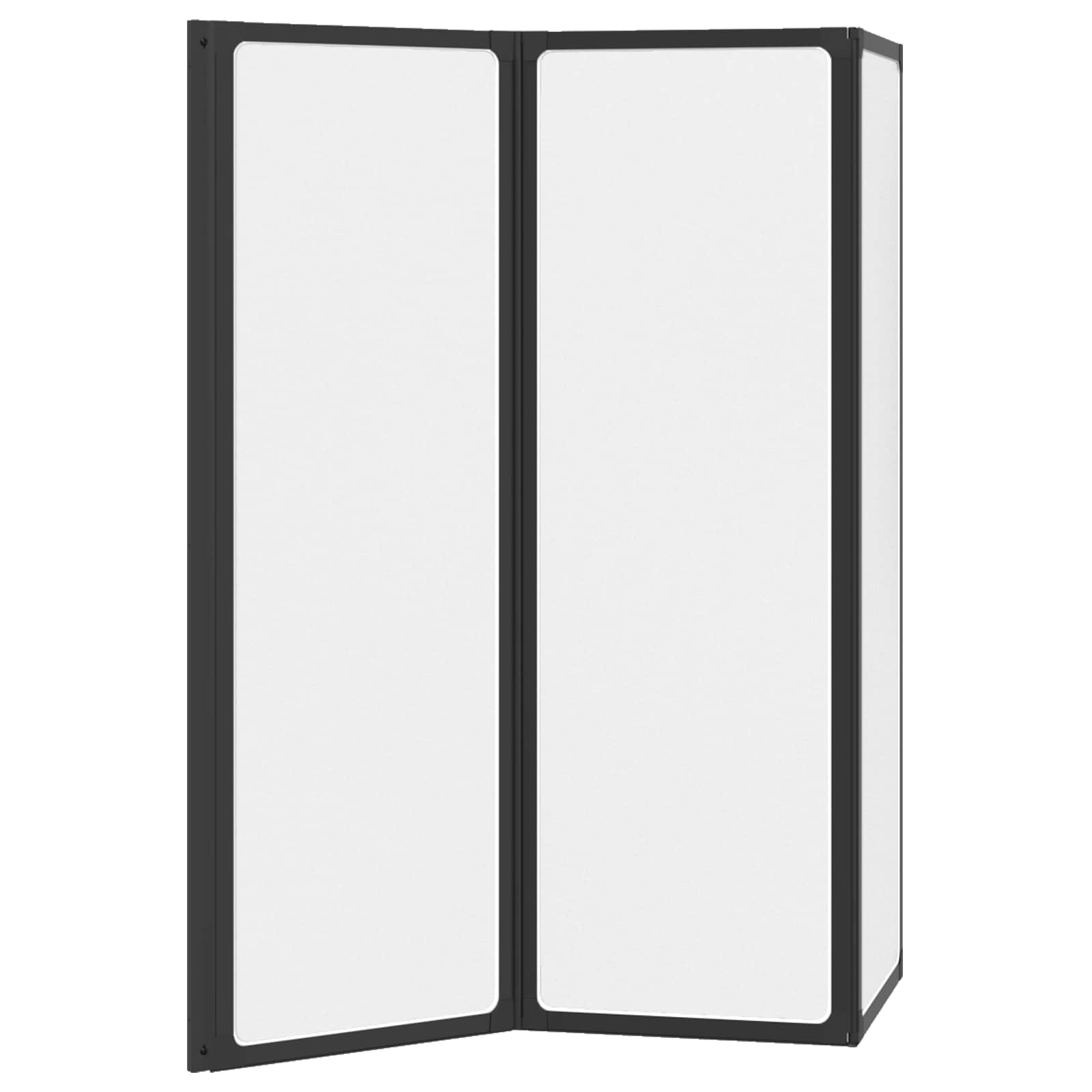 Suihkuseinä Musta 120 X 2 X 117 Cm Alumiini Ja Pp