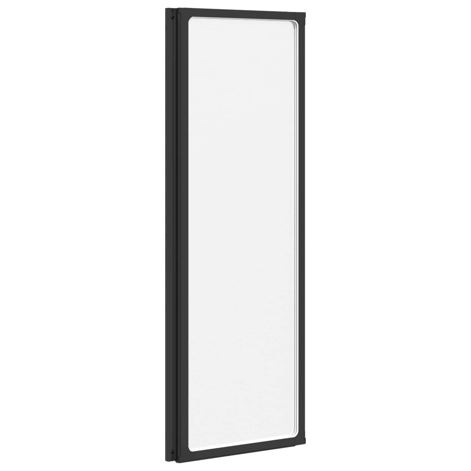 Suihkuseinä Musta 120 X 2 X 117 Cm Alumiini Ja Pp