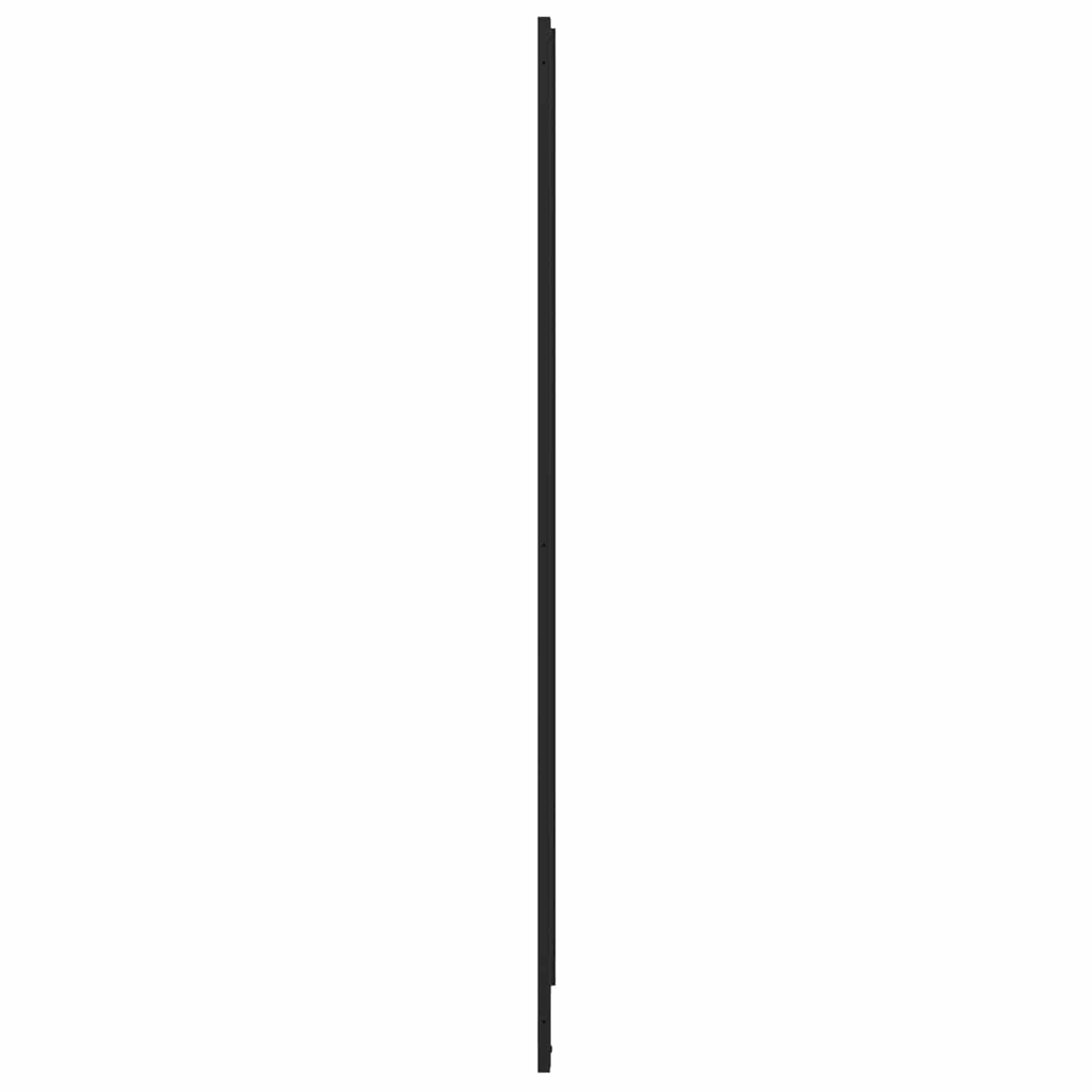 Suihkuseinä Musta 120 X 2 X 117 Cm Alumiini Ja Pp