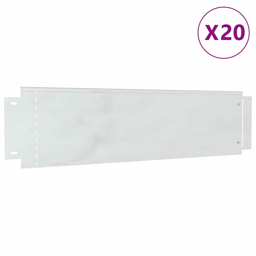 Nurmikonreunukset 20 Pcs Hopea 100 X 25 X 0,07 Cm