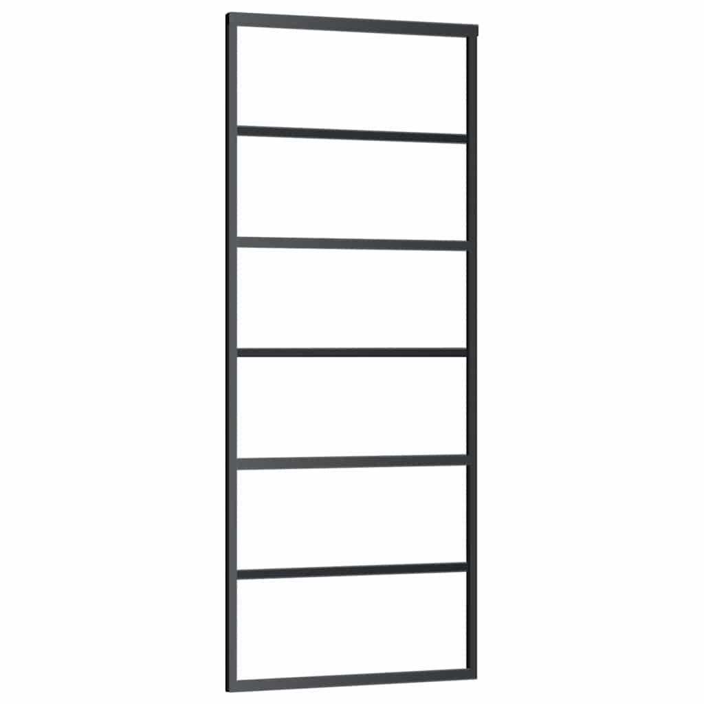 Liukuovi Asennustarvikkeilla Musta 76X205 Cm Esg Lasi