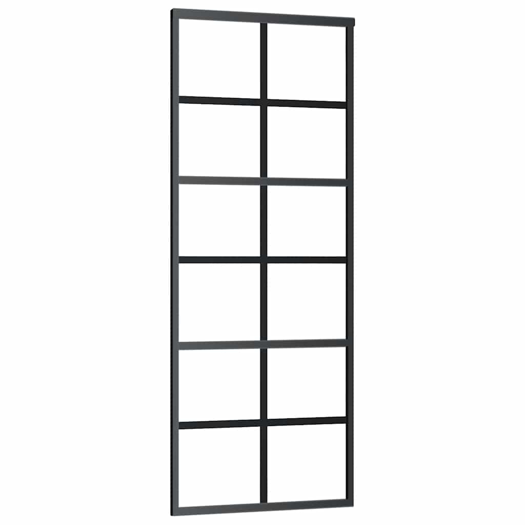 Liukuovi Asennustarvikkeilla Musta 76X205 Cm Esg Lasi