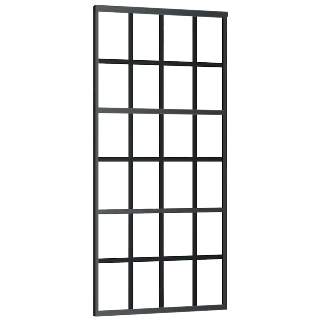 Liukuovi Asennustarvikkeilla Musta 90X205 Cm Esg Lasi