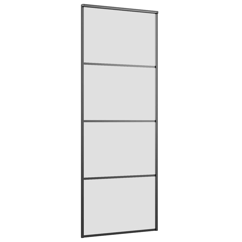 Liukuovi Asennustarvikkeilla Musta 76X205 Cm Esg Lasi