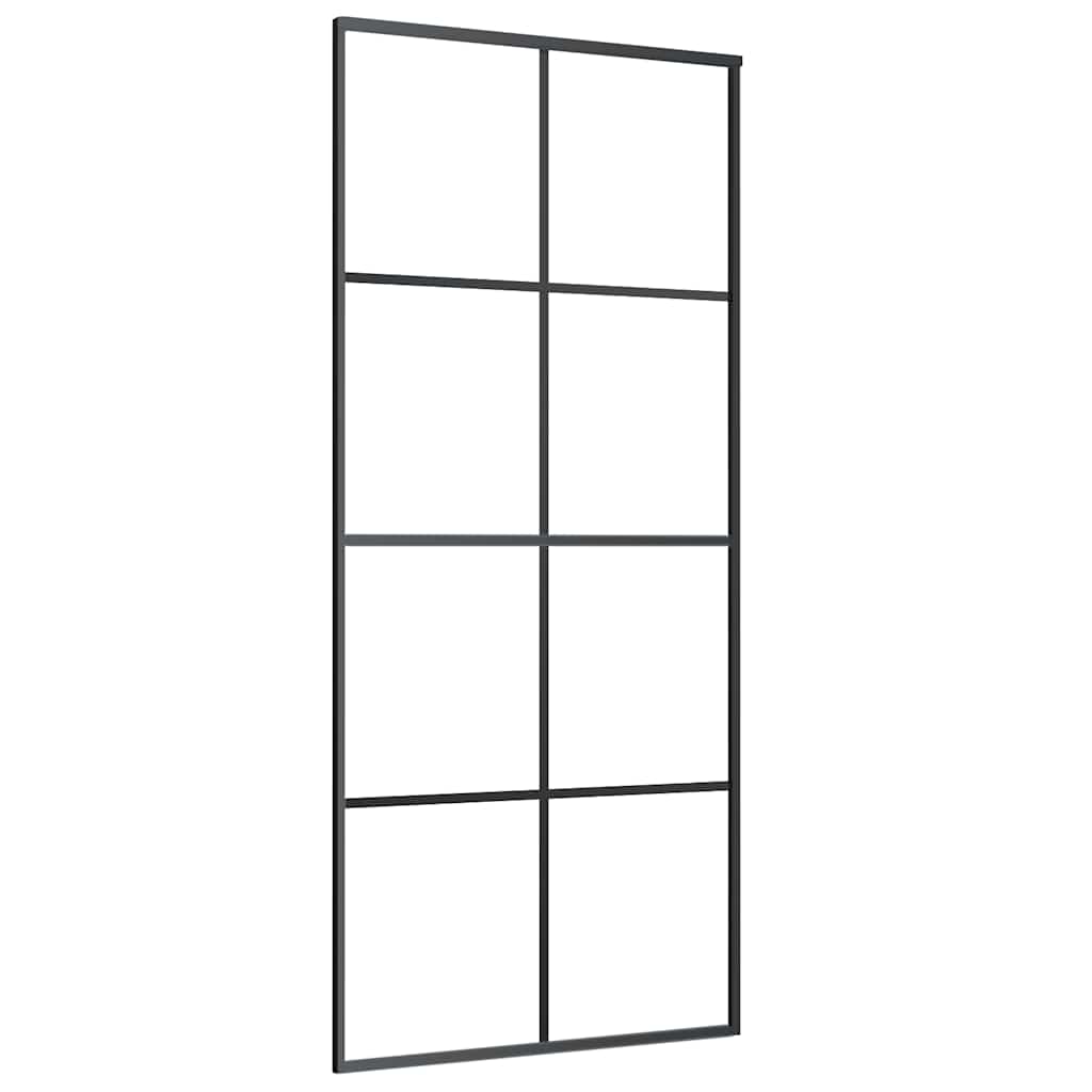Liukuovi Asennustarvikkeilla Musta 90X205 Cm Esg Lasi