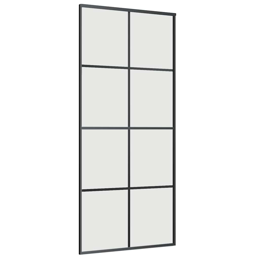 Liukuovi Asennustarvikkeilla Musta 90X205 Cm Esg Lasi