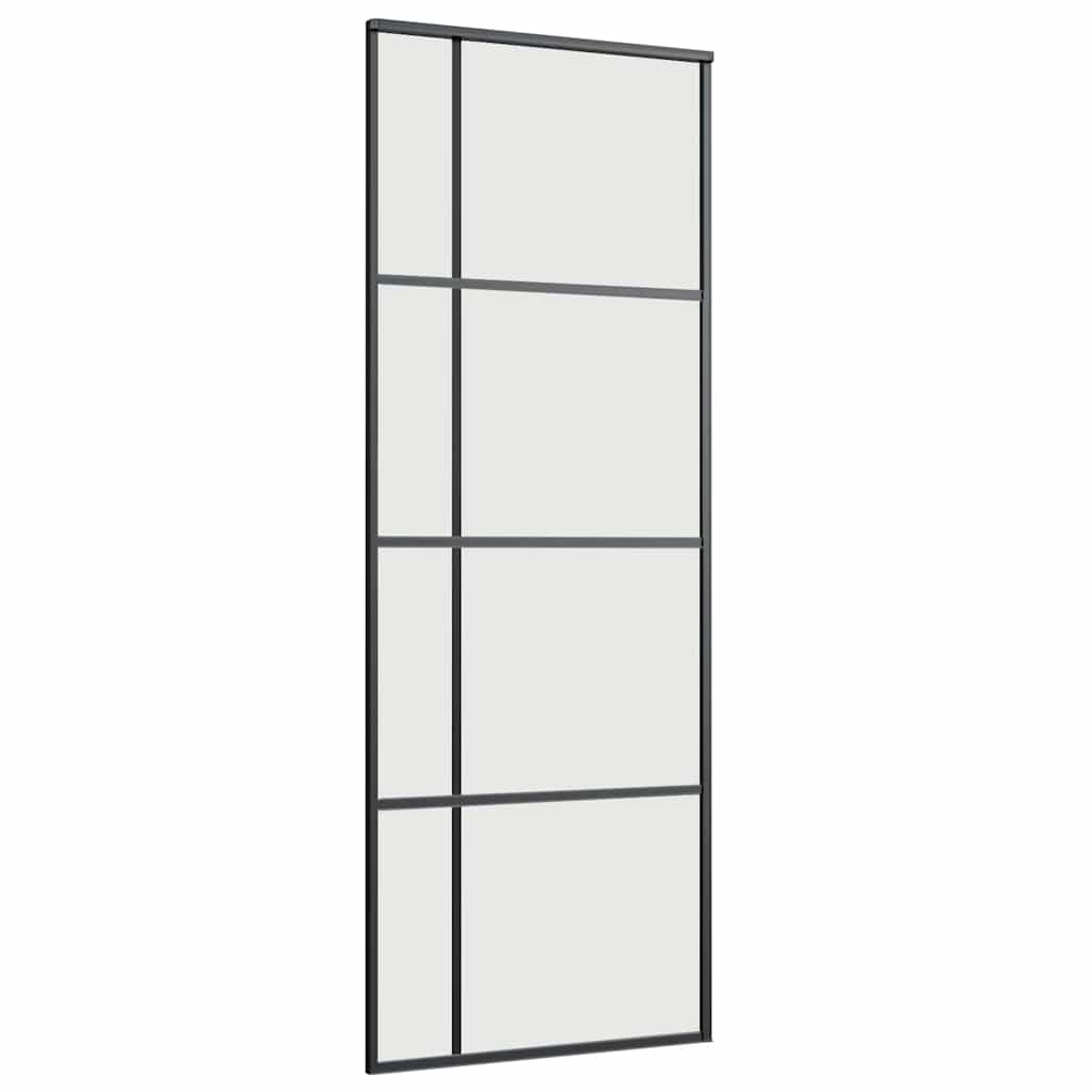 Liukuovi Asennustarvikkeilla Musta 76X205 Cm Esg Lasi