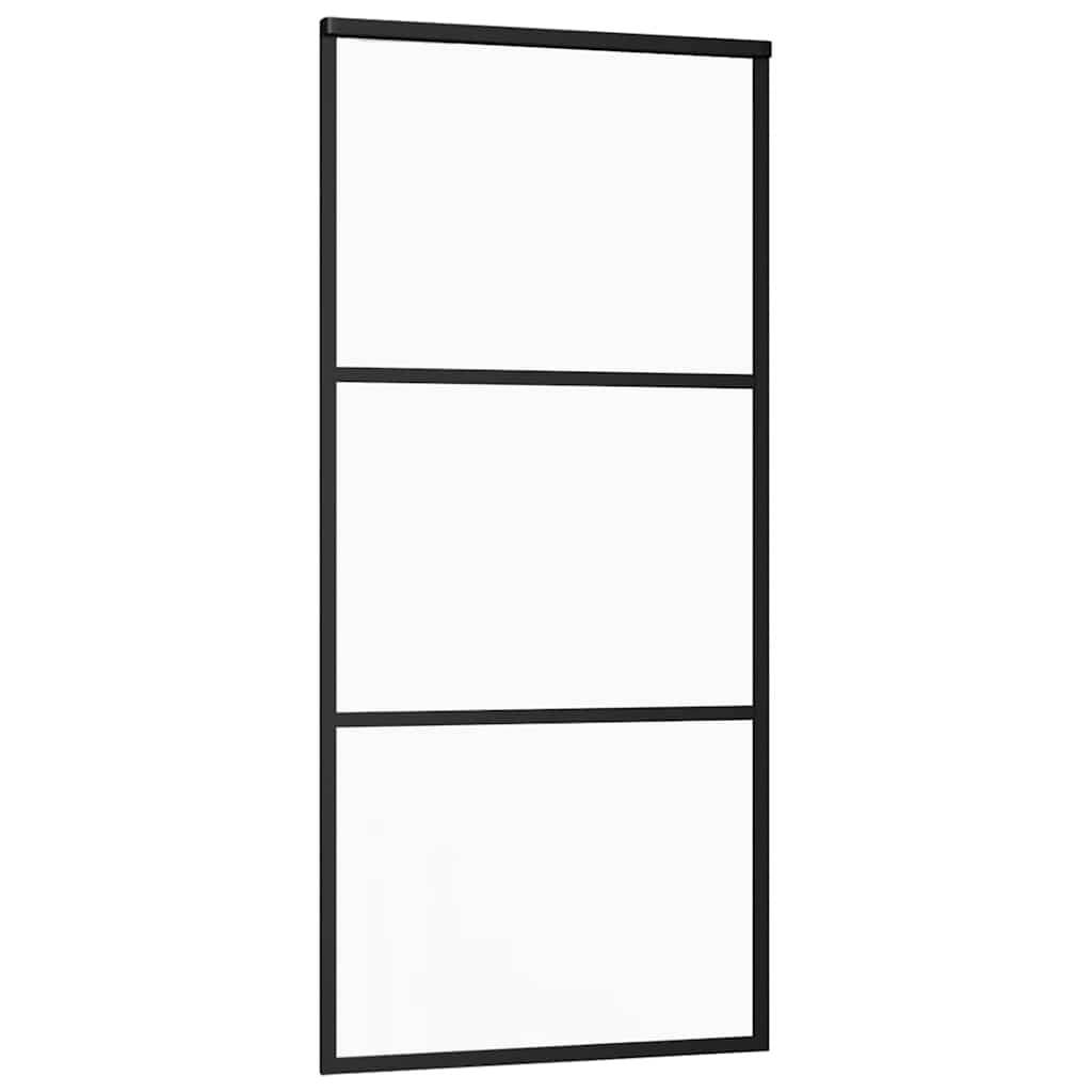 Liukuovi Asennustarvikkeilla Musta 90X205 Cm Esg Lasi