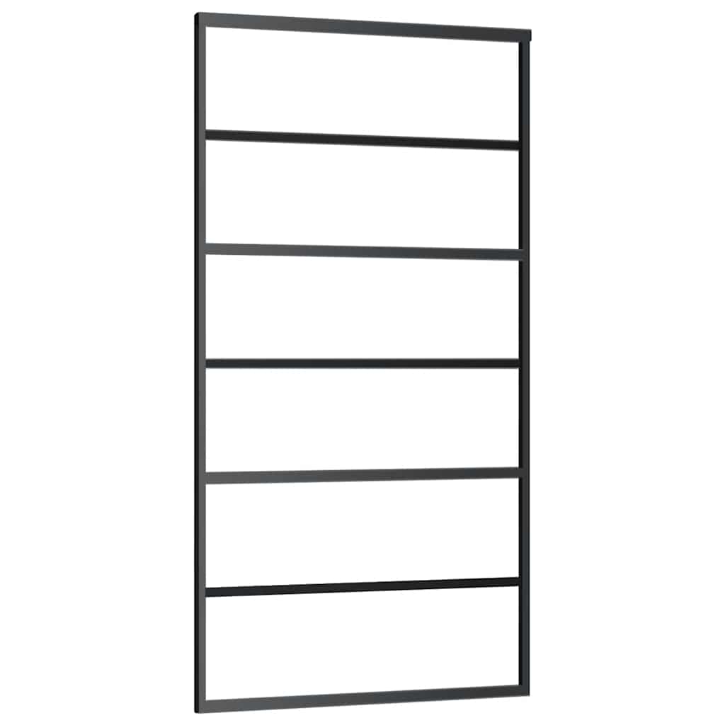 Liukuovi Laitteistosarjalla Musta 102X205 Cm Esg Lasi