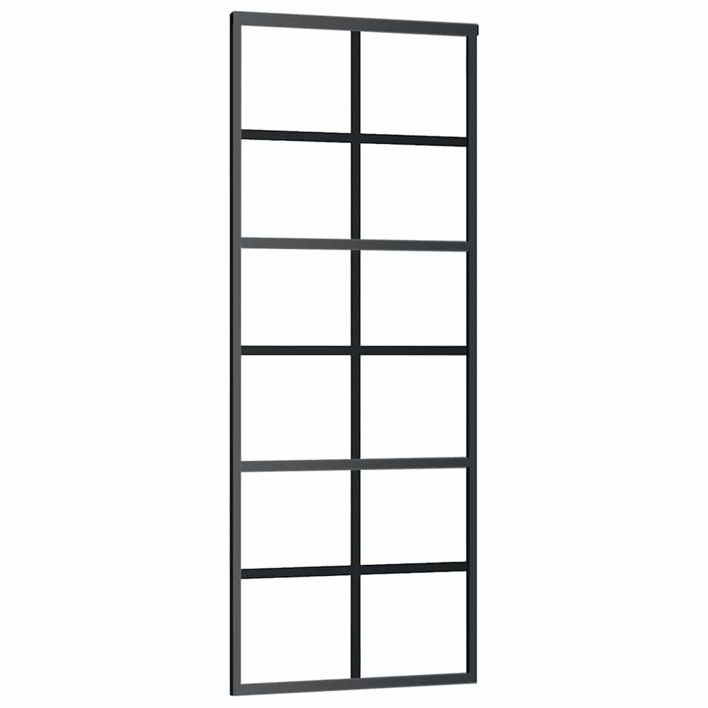 Liukuovi Asennustarvikkeilla Musta 76X205 Cm Esg Lasi