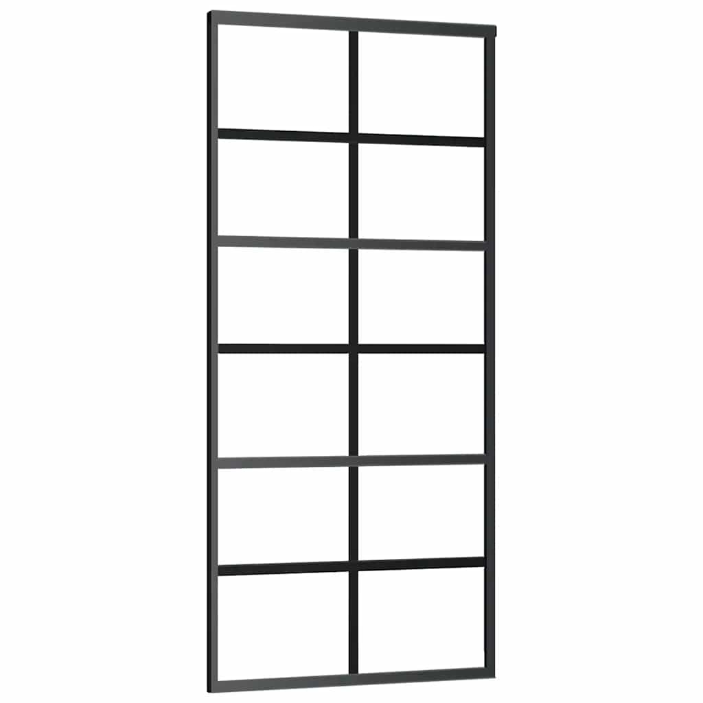 Liukuovi Asennustarvikkeilla Musta 90X205 Cm Esg Lasi
