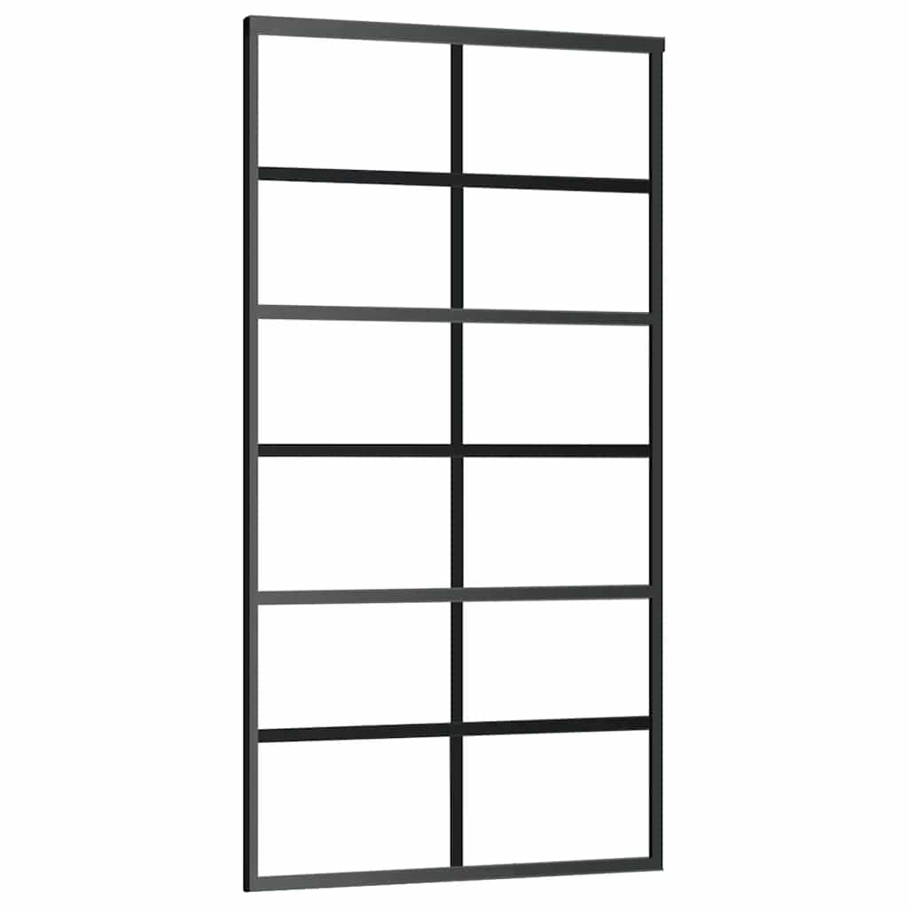 Liukuovi Laitteistosarjalla Musta 102X205 Cm Esg Lasi