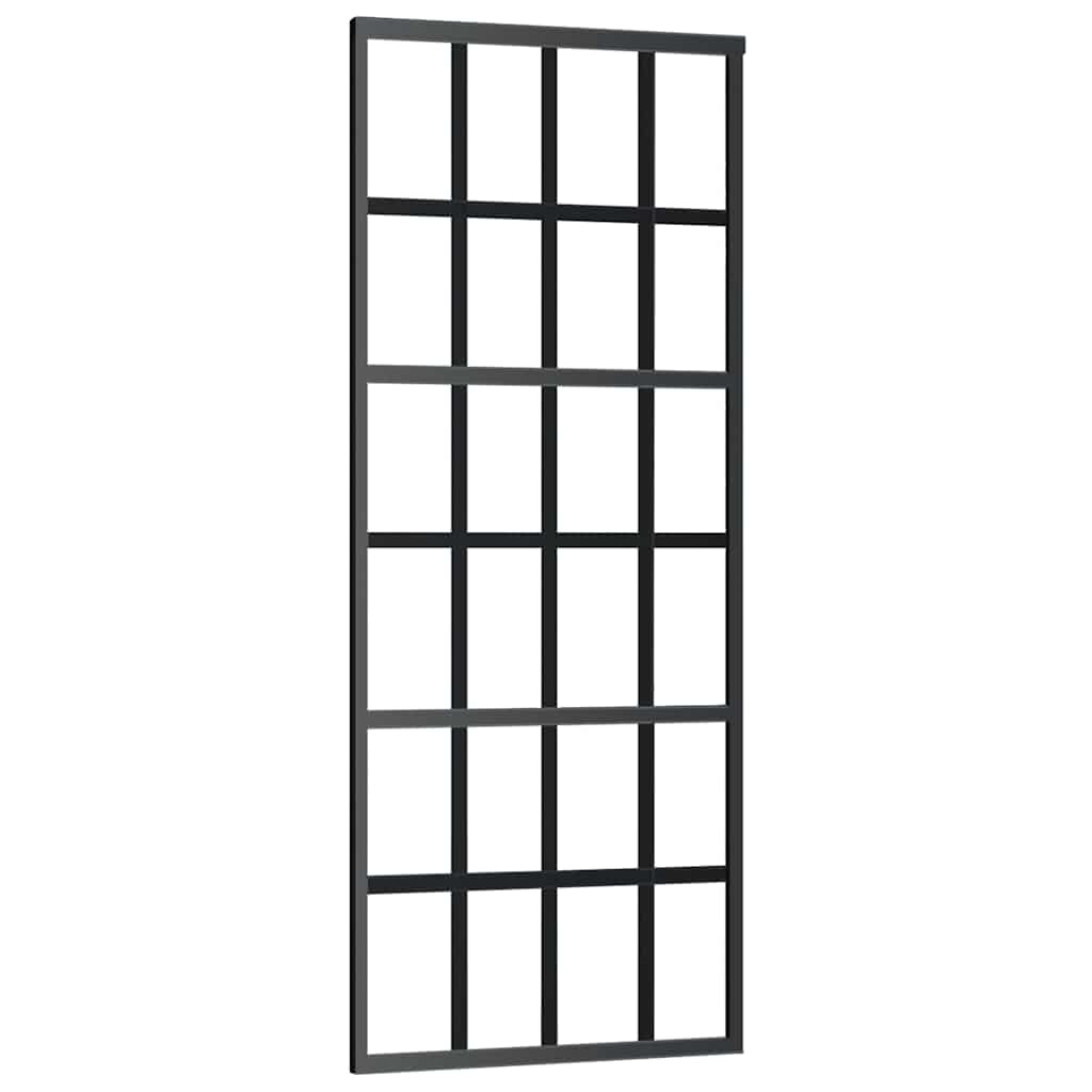 Liukuovi Asennustarvikkeilla Musta 76X205 Cm Esg Lasi