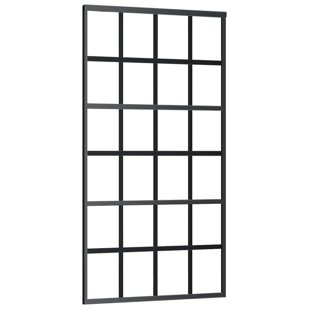Liukuovi Laitteistosarjalla Musta 102X205 Cm Esg Lasi