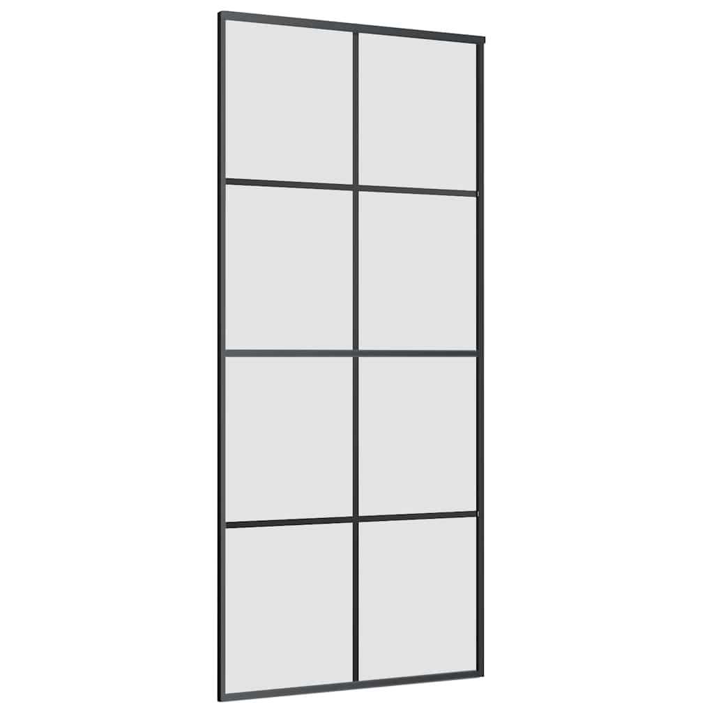 Liukuovi Asennustarvikkeilla Musta 90X205 Cm Esg Lasi