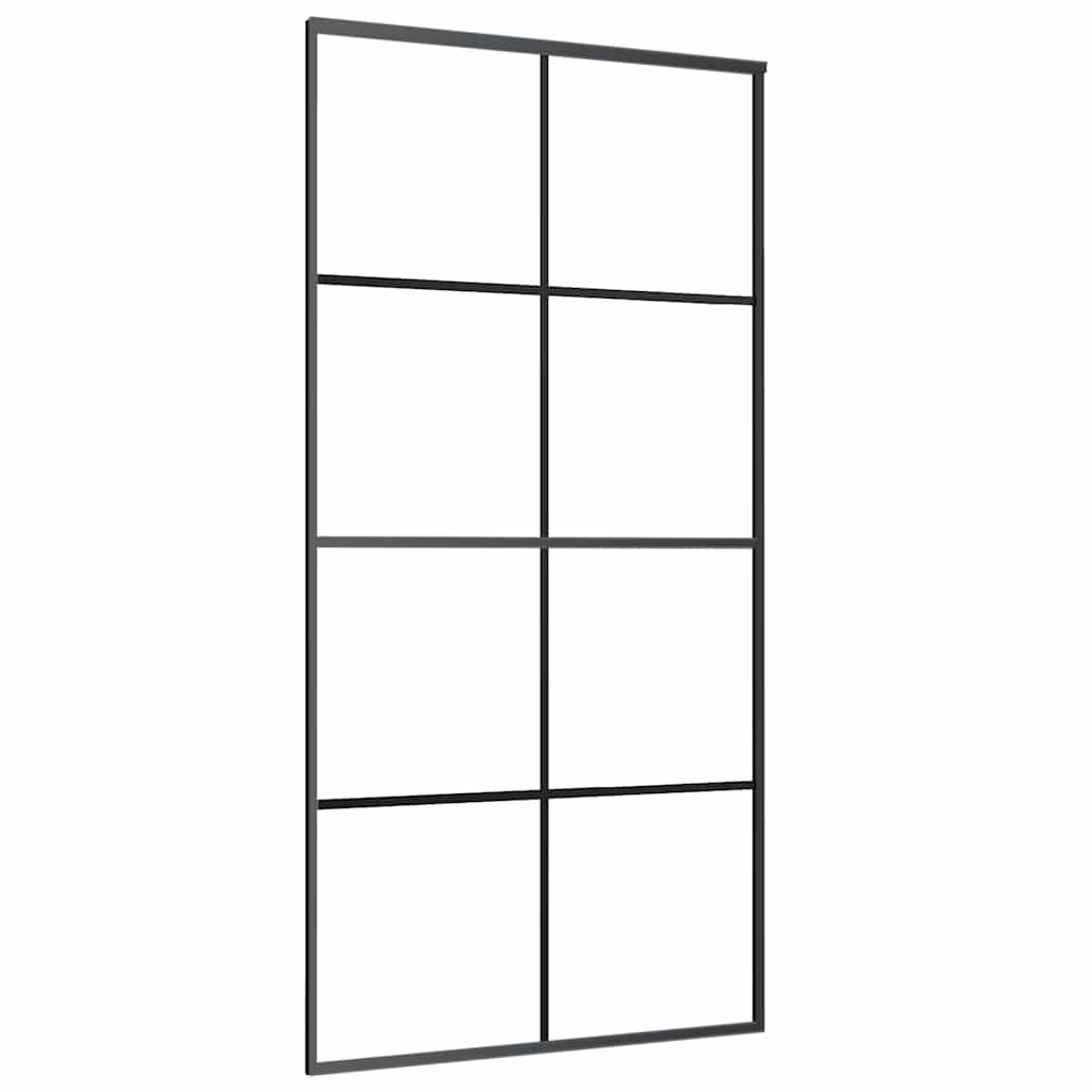 Liukuovi Rautaosilla Musta 102,5X205 Cm Esg-Lasi