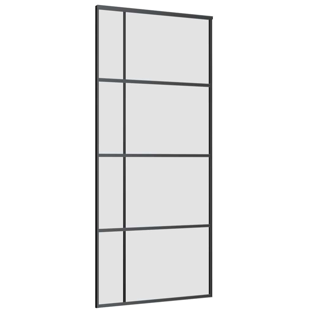 Liukuovi Asennustarvikkeilla Musta 90X205 Cm Esg Lasi