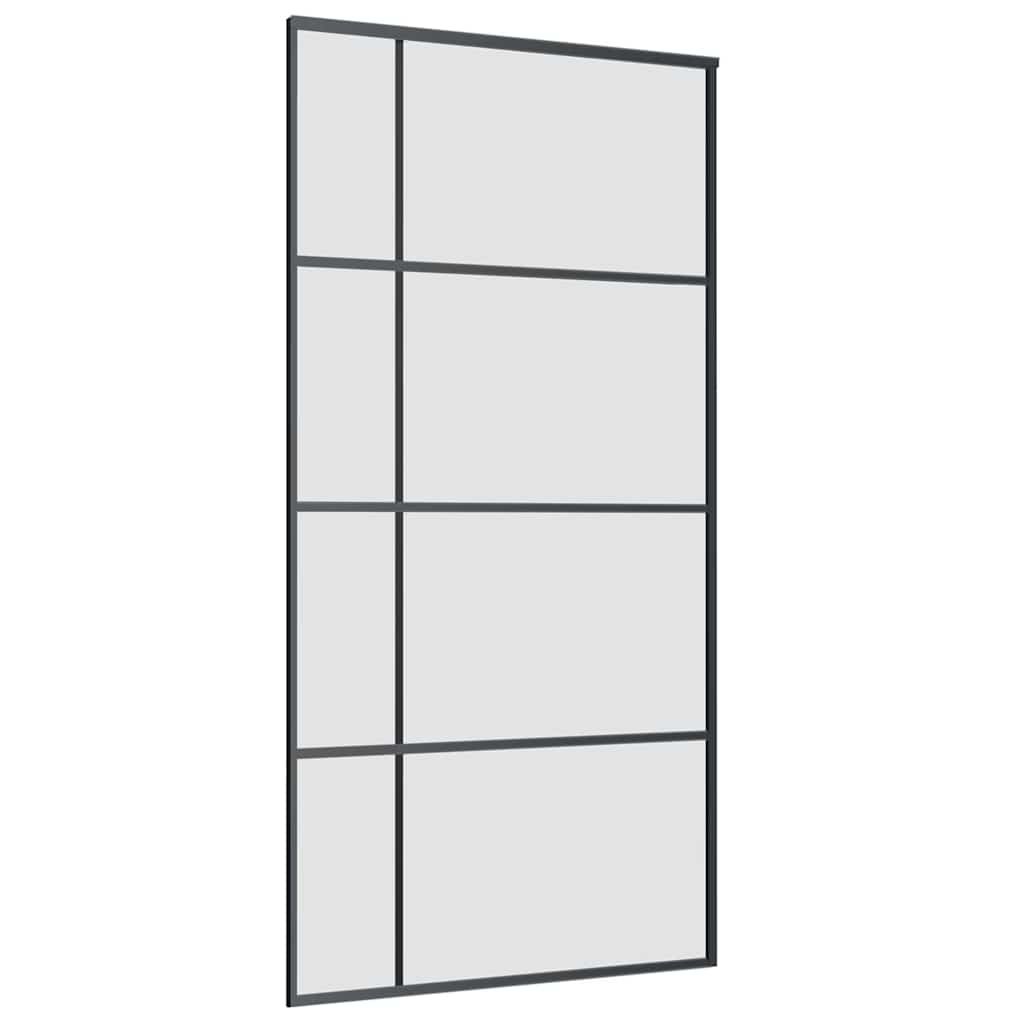 Liukuovi Rautaosilla Musta 102,5X205 Cm Esg-Lasi