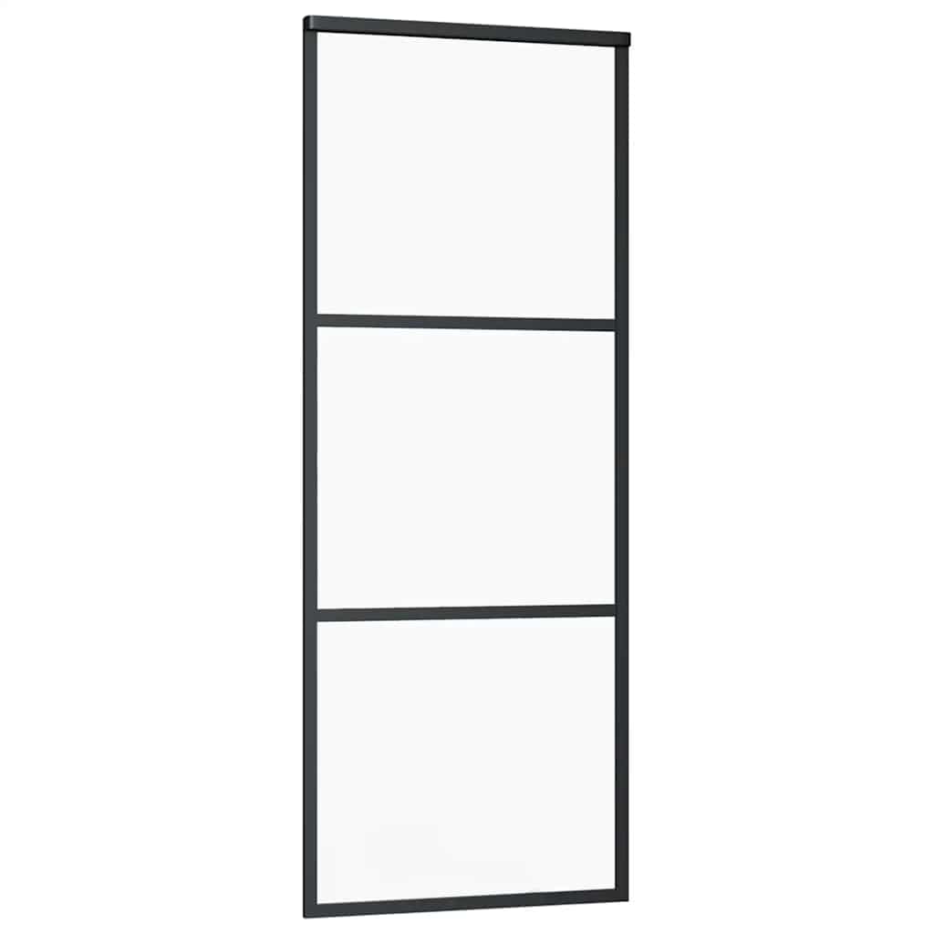 Liukuovi Asennustarvikkeilla Musta 76X205 Cm Esg Lasi