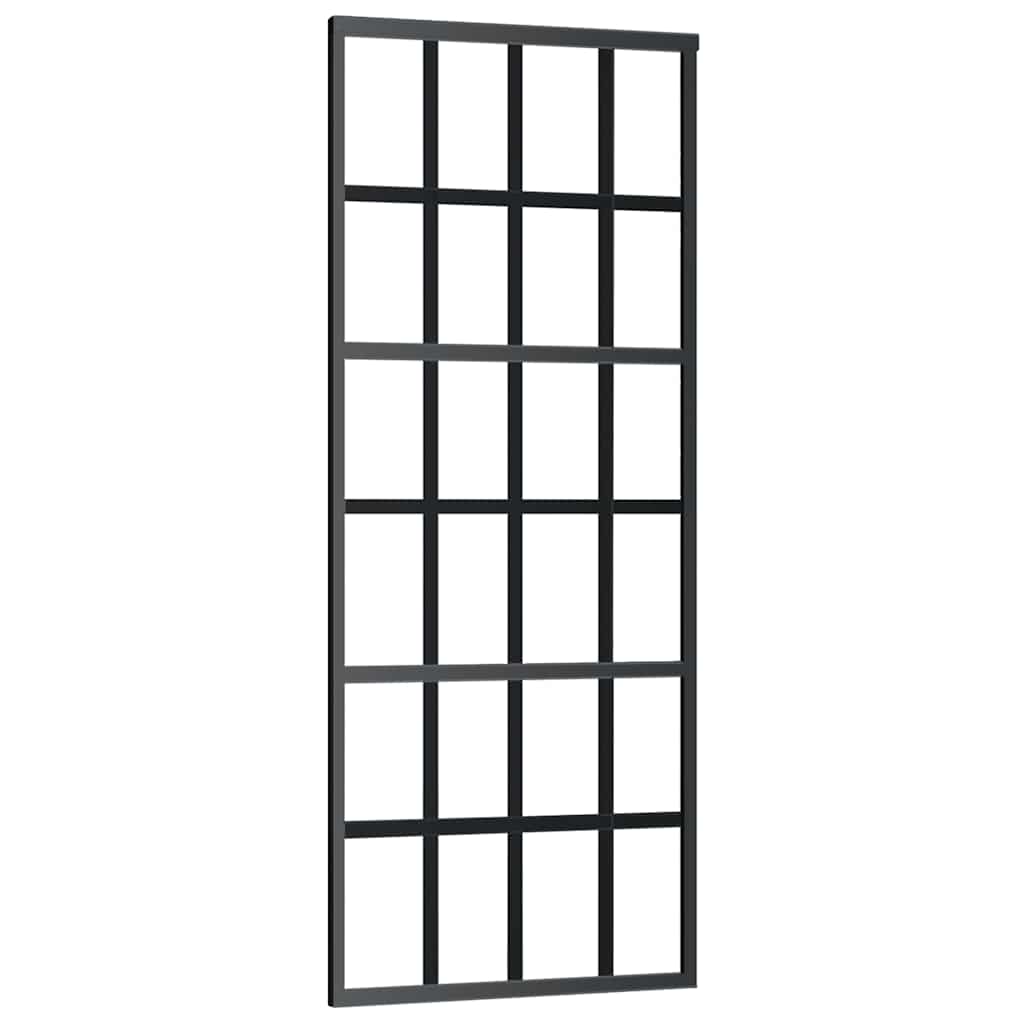 Liukuovi Asennustarvikkeilla Musta 76X205 Cm Esg Lasi
