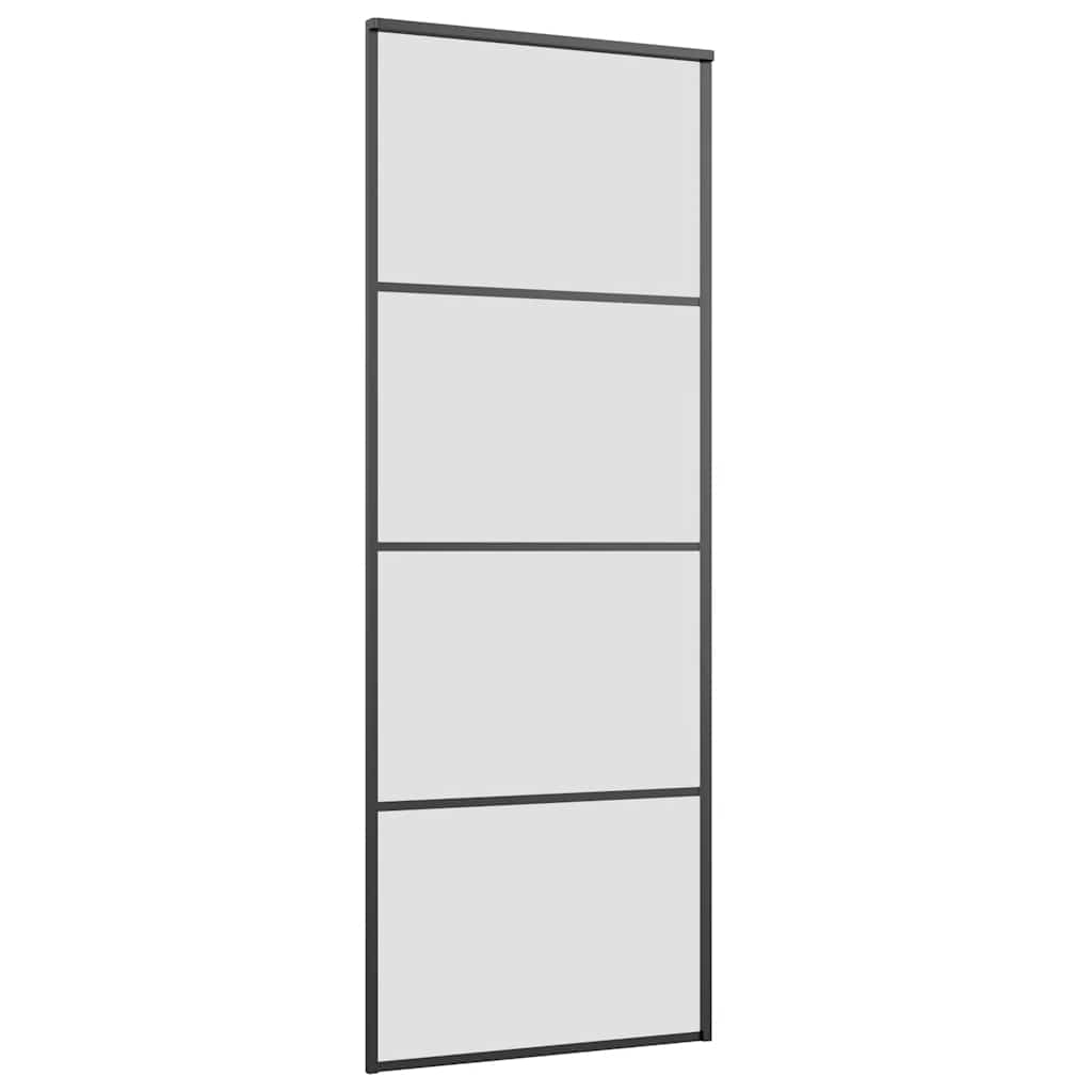 Liukuovi Asennustarvikkeilla Musta 76X205 Cm Esg Lasi