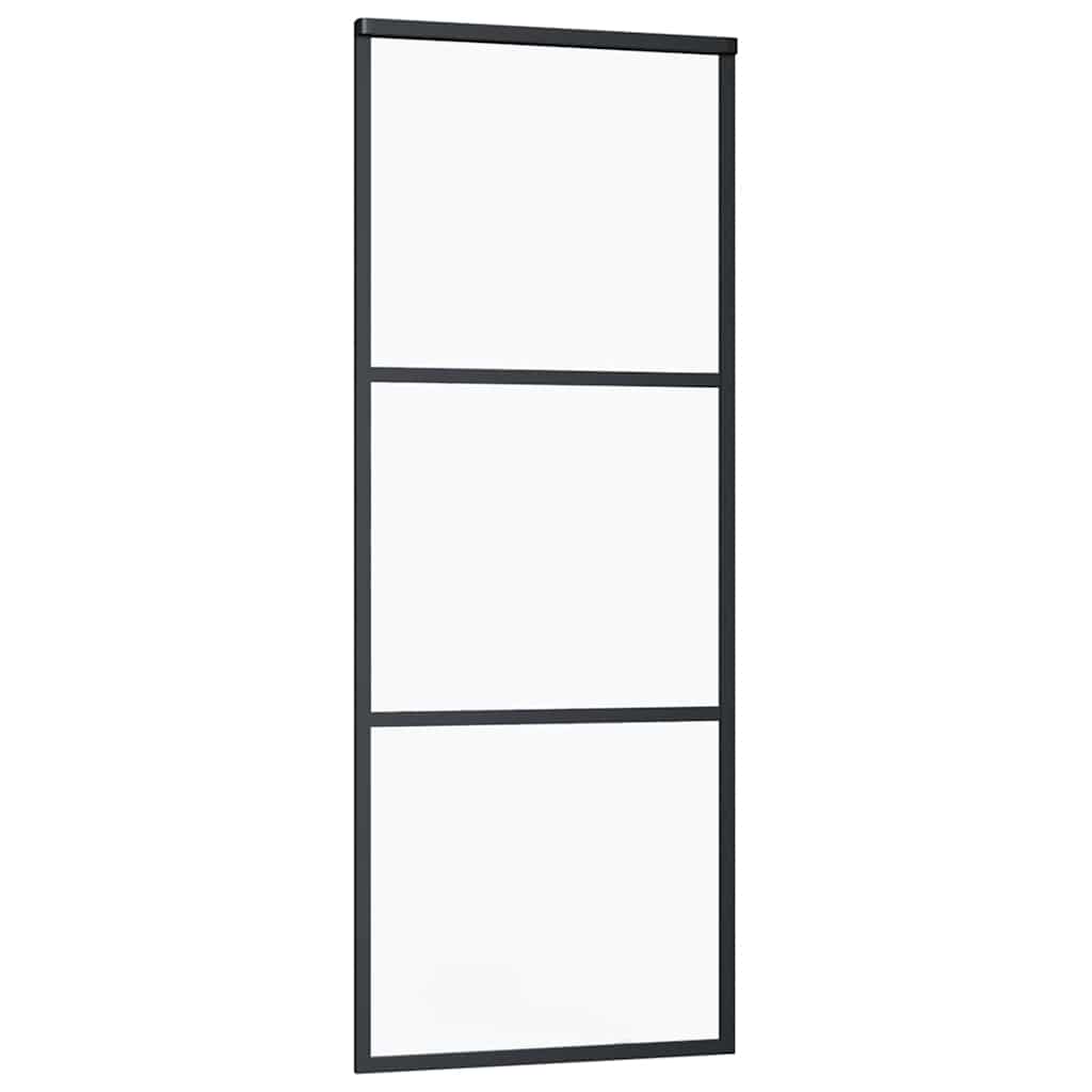 Liukuovi Asennustarvikkeilla Musta 76X205 Cm Esg Lasi