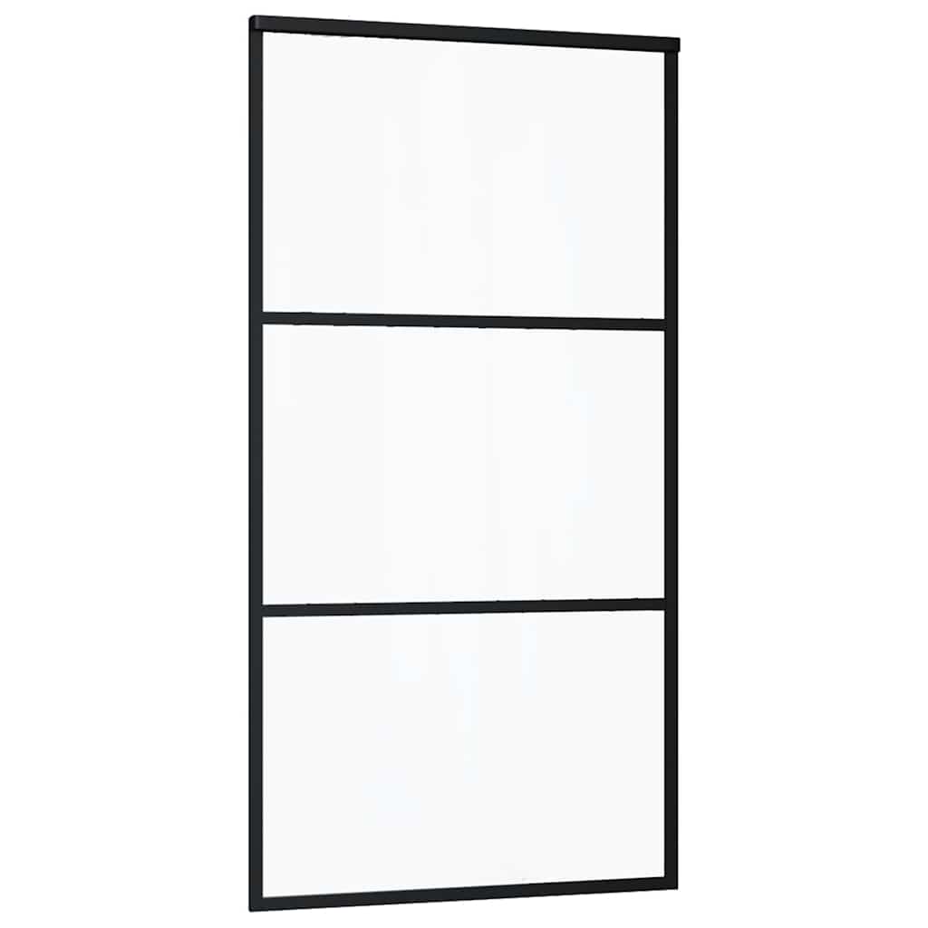 Liukuovi Laitteistosarjalla Musta 102X205 Cm Esg Lasi