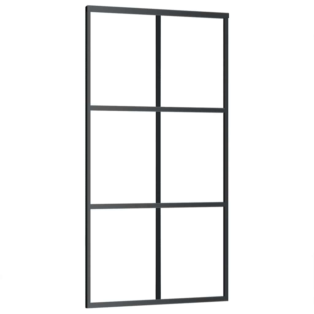 Liukuovi Laitteistosarjalla Musta 102X205 Cm Esg Lasi