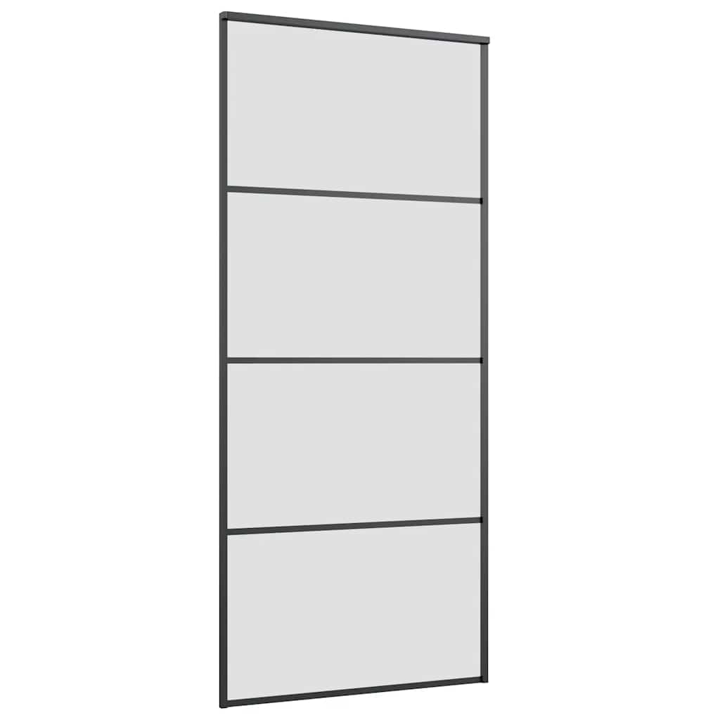 Liukuovi Asennustarvikkeilla Musta 90X205 Cm Esg Lasi
