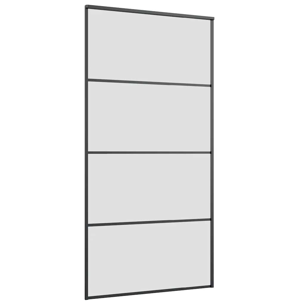 Liukuovi Rautaosilla Musta 102,5X205 Cm Esg-Lasi