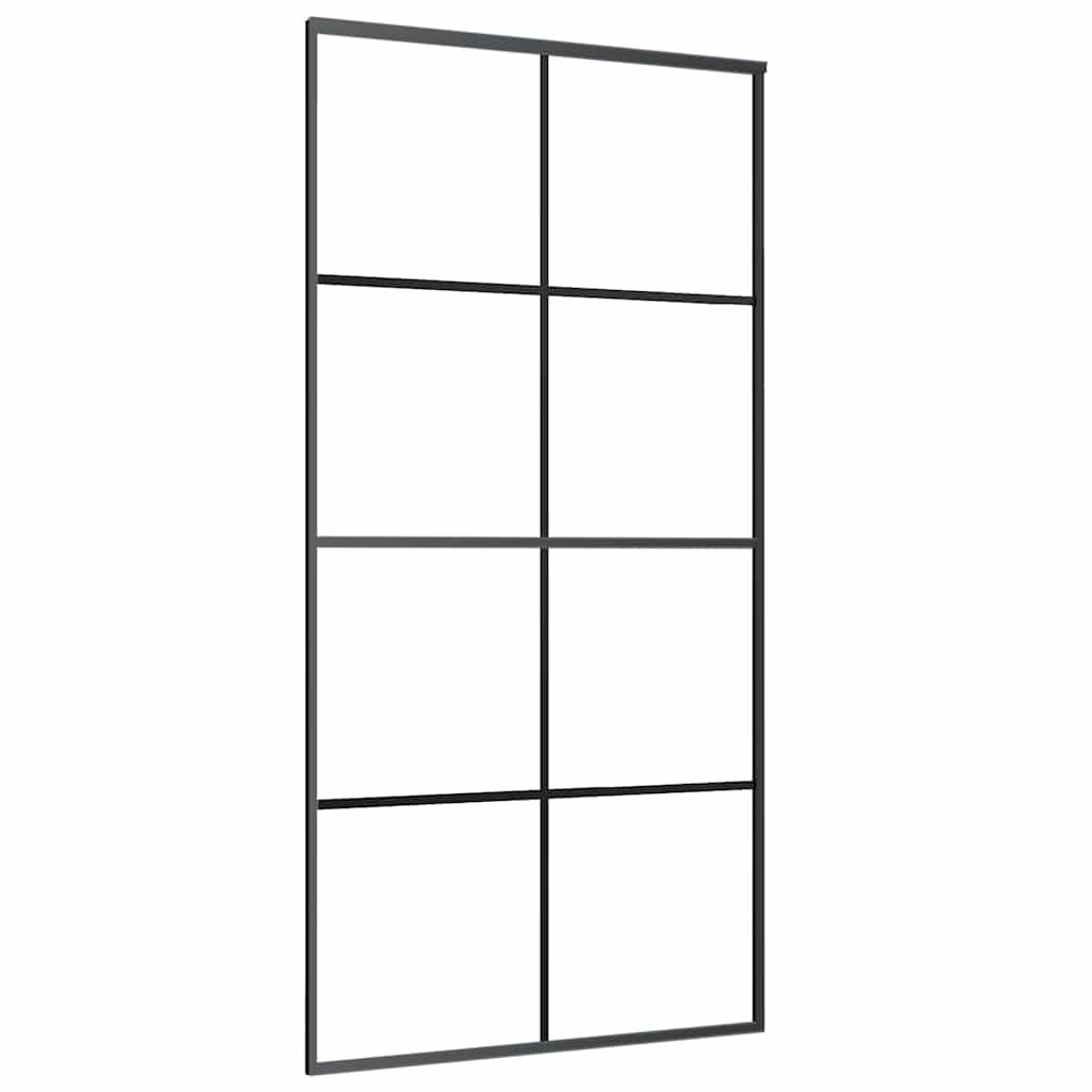 Liukuovi Rautaosilla Musta 102,5X205 Cm Esg-Lasi