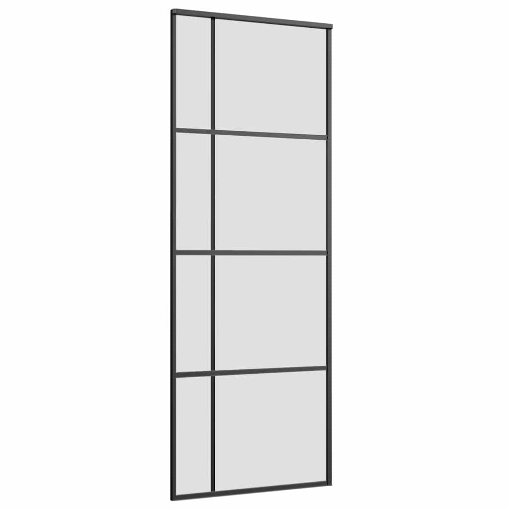 Liukuovi Asennustarvikkeilla Musta 76X205 Cm Esg Lasi