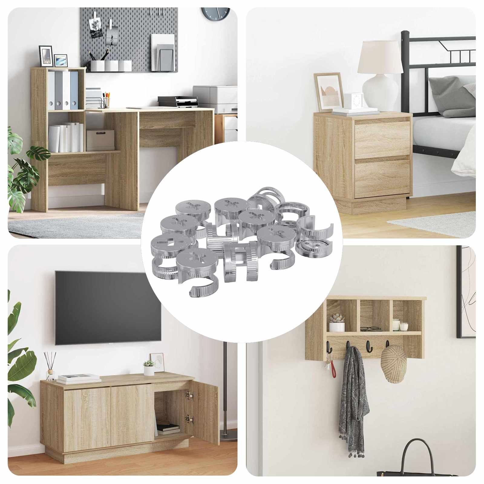 Cam-Lukkomutterit 8372 Pcs Hopea Metalli