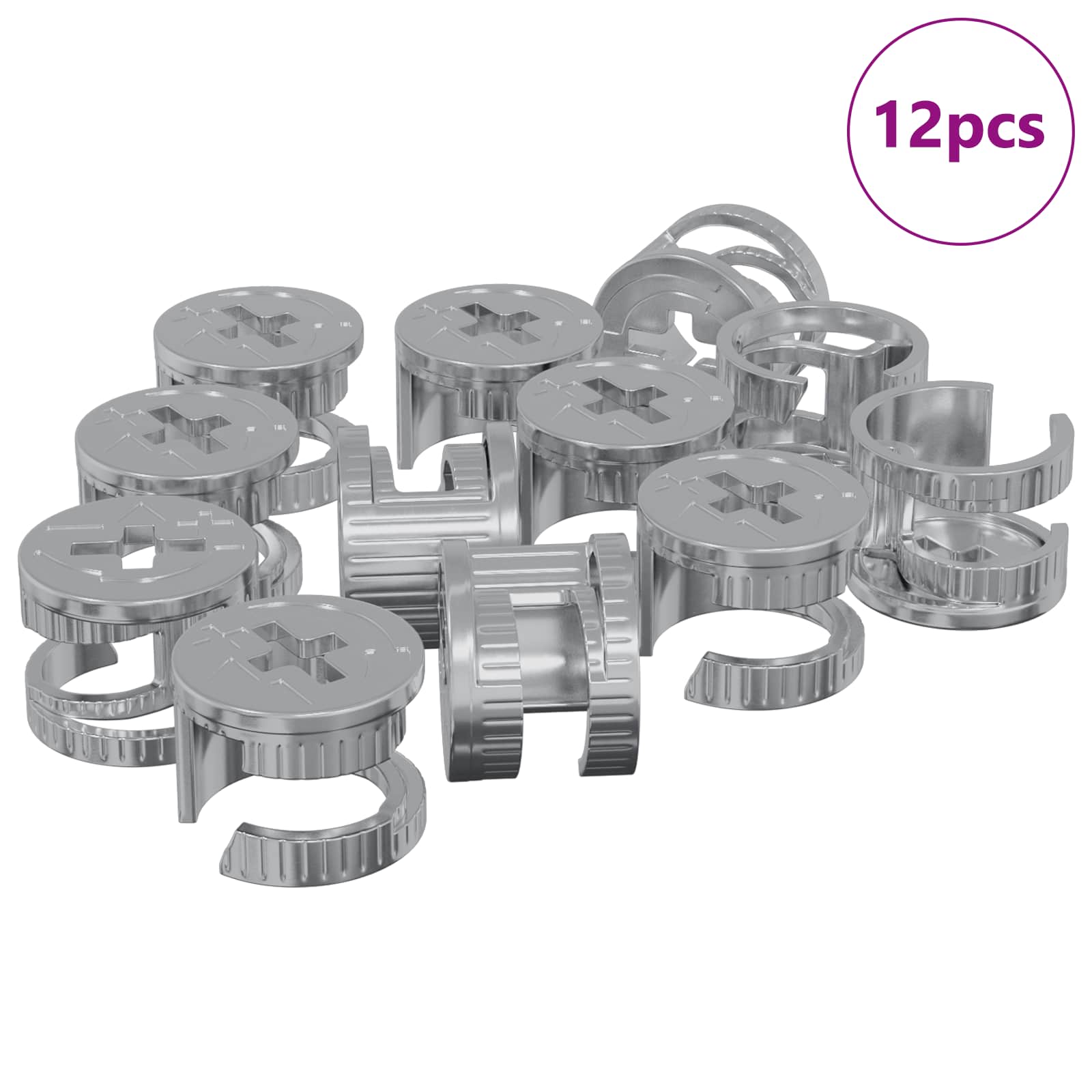 Cam-Lukkomutterit 12 Pcs Hopea 15 X 11,5 Mm Metalli