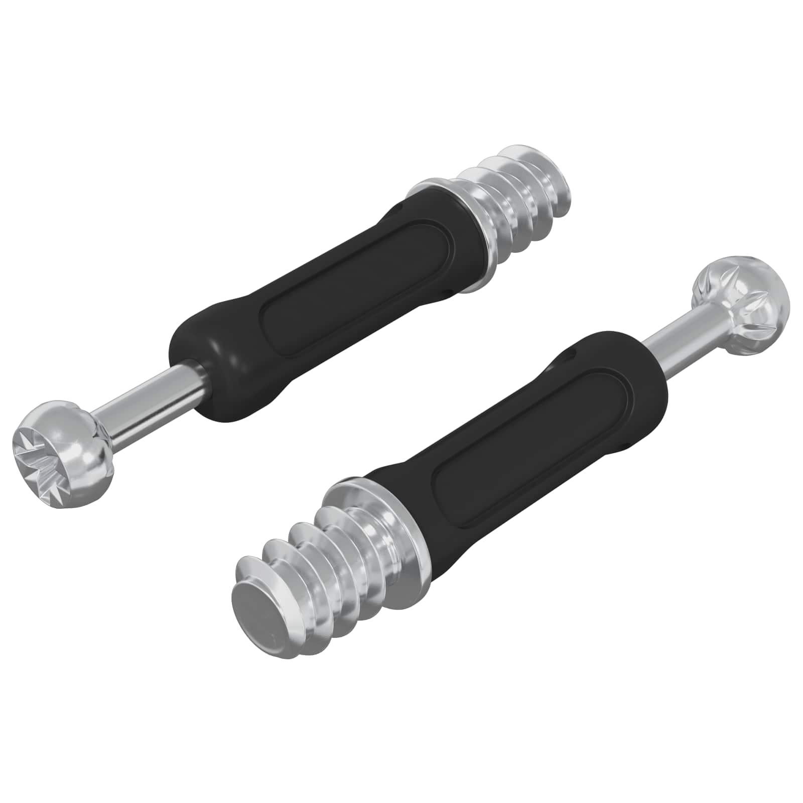Kameralukitusruuvi 2 Pcs Hopea Ja Musta M6 X 40 Mm Metalli
