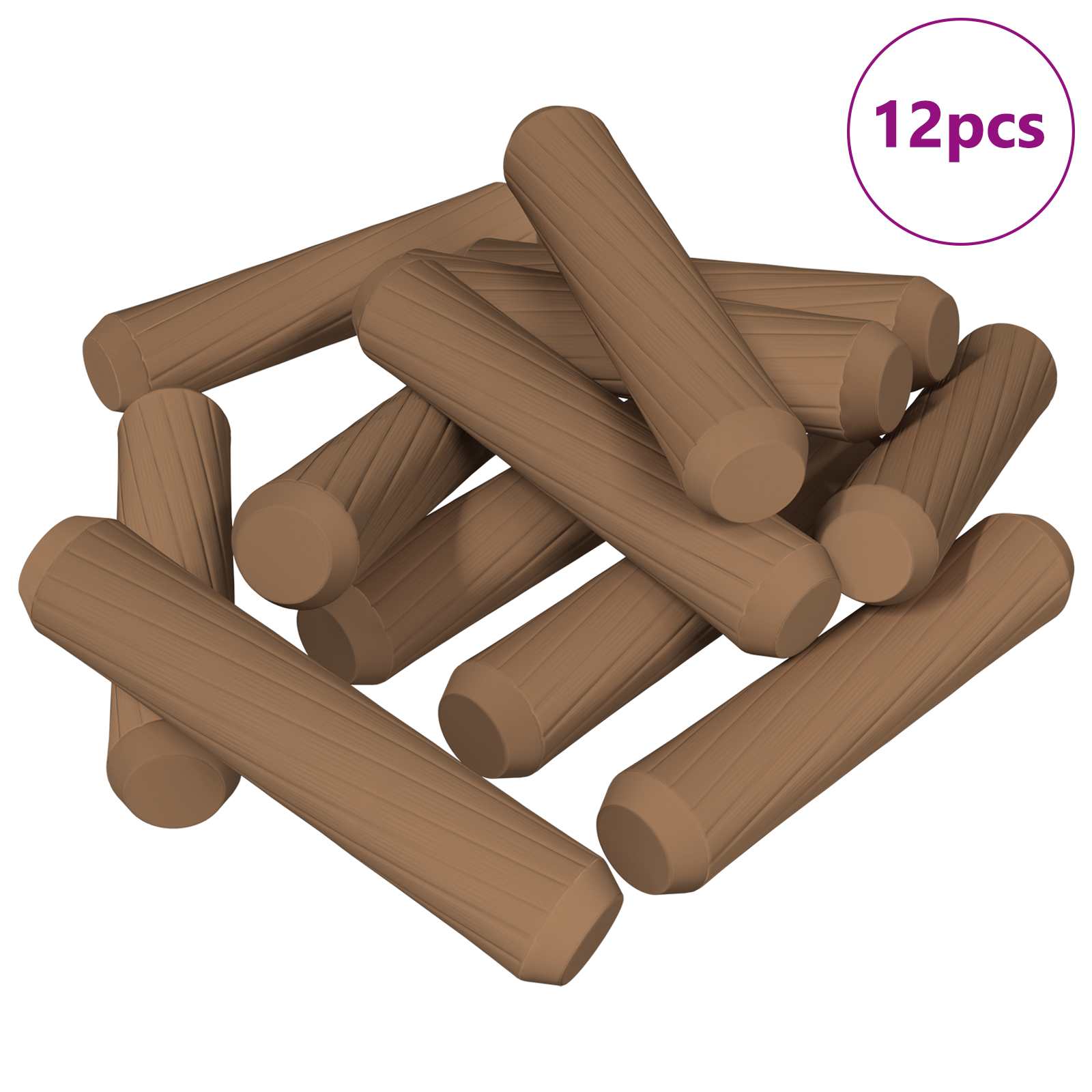 Puutapit 12 Pcs Ruskea Ø 8 X 35 Mm Täysi Puu