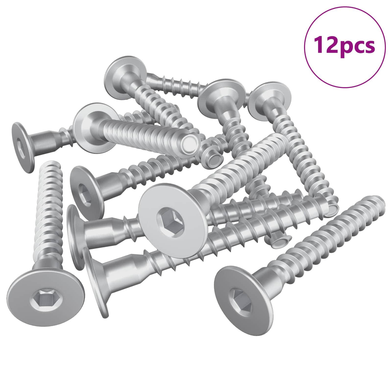 Confirmat-Ruuvit 12 Pcs Hopea Ø5 X 40 Mm Metalli