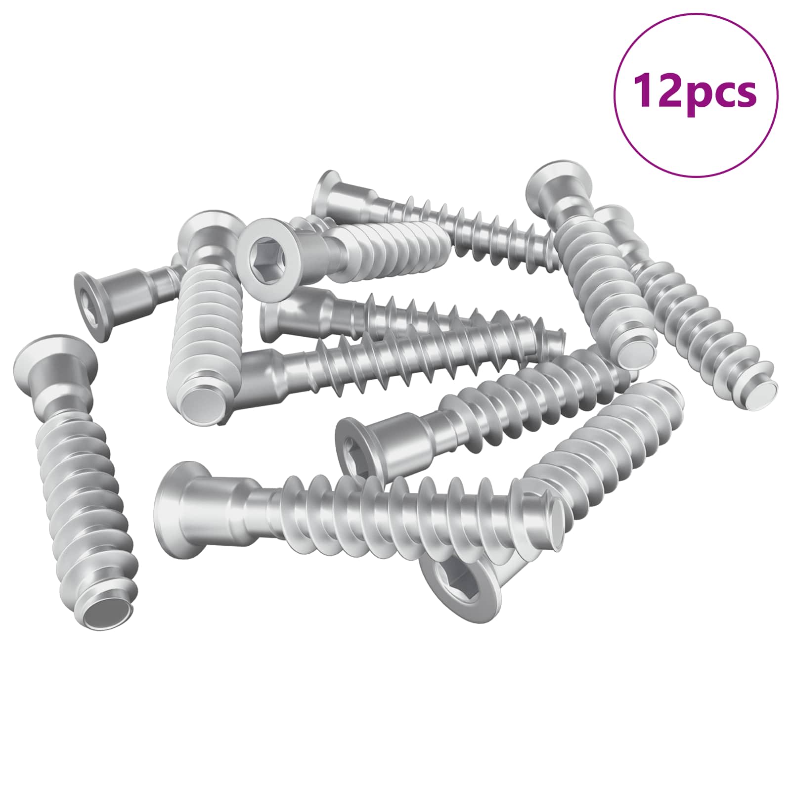 Päätykkisarja 12 Pcs Hopea M7 X 40 Mm Teräs