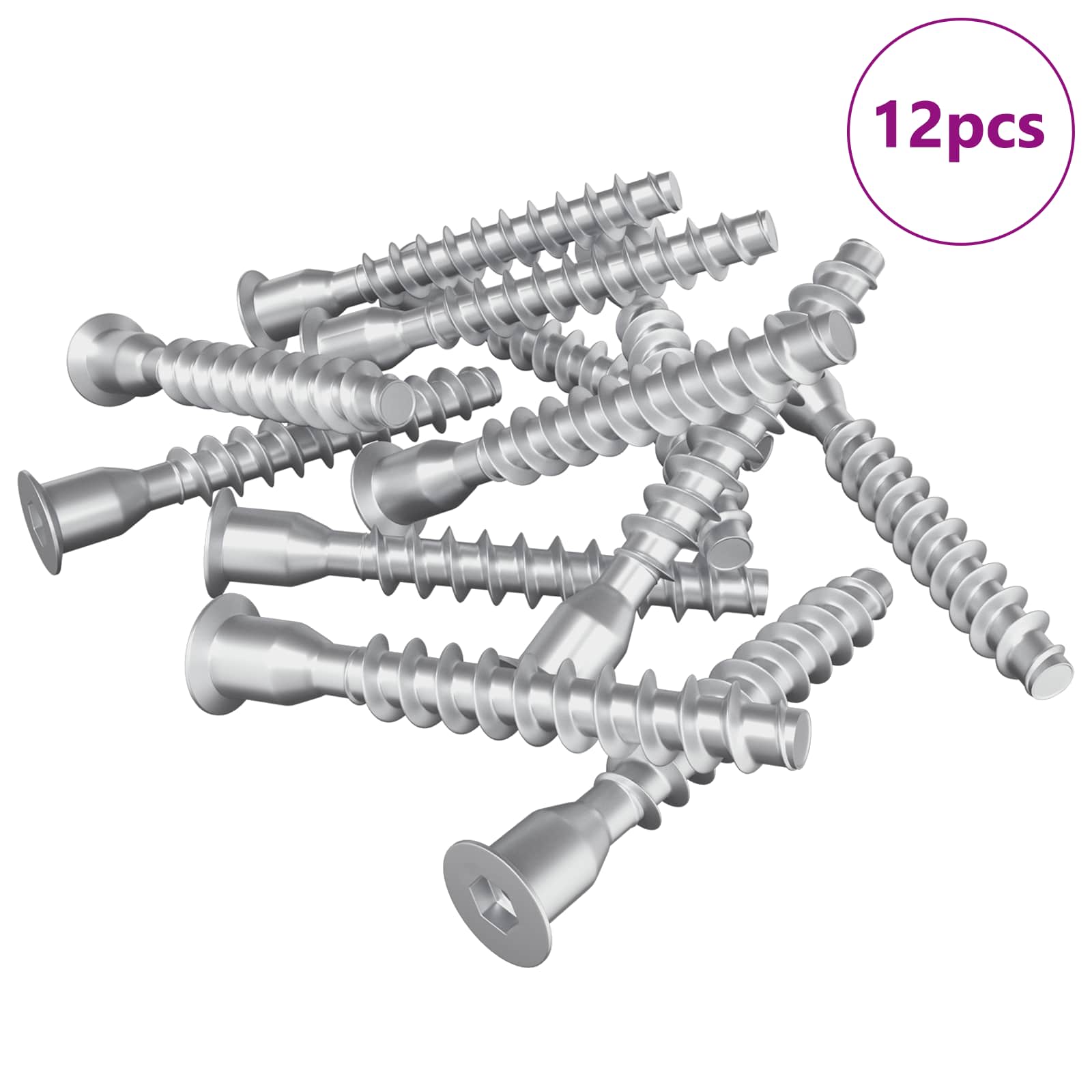 Confirmat-Ruuvit 12 Pcs Hopea Ø7 X 50 Mm Metalli