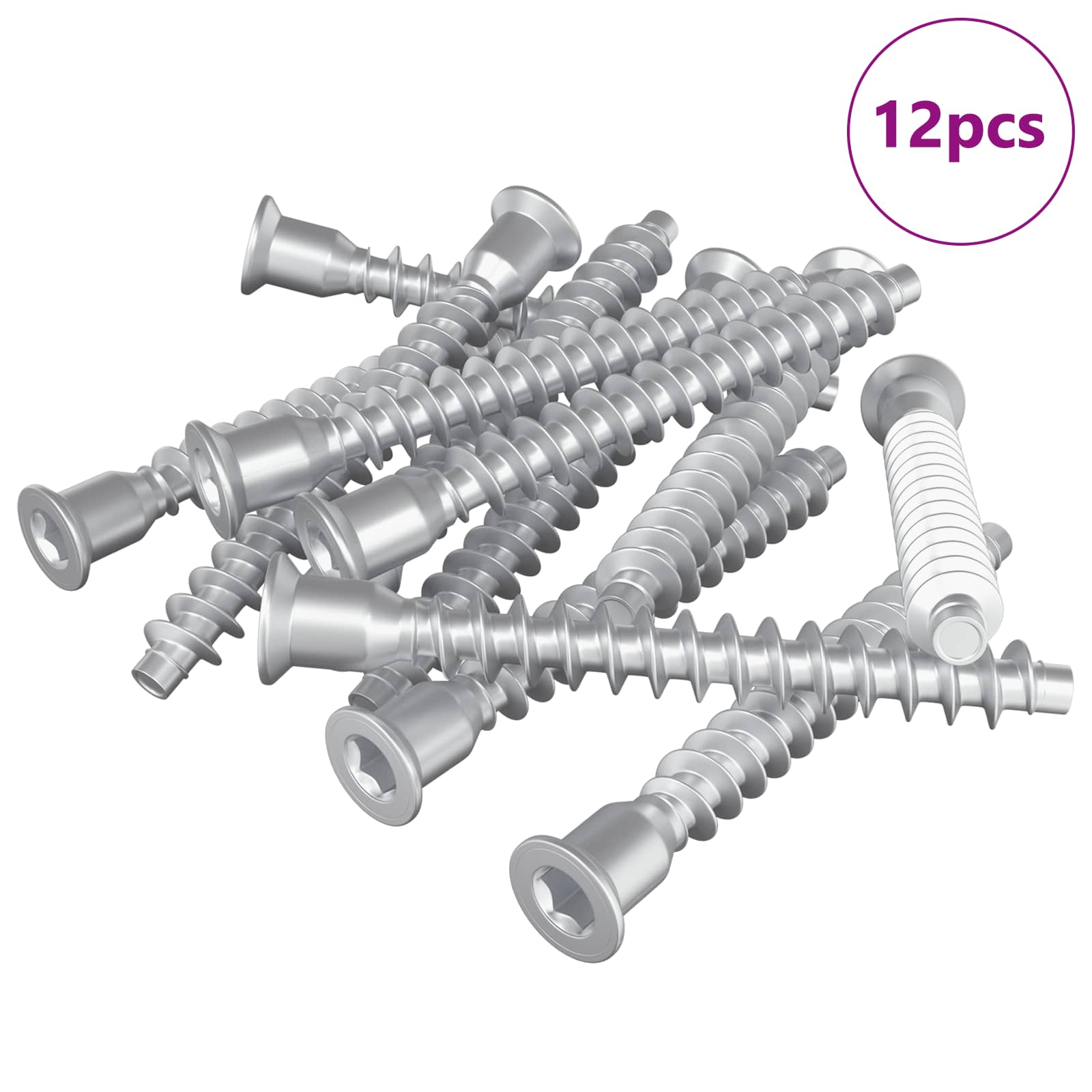 Confirmat-Ruuvit 12 Pcs Hopea Ø7 X 58 Mm Metalli