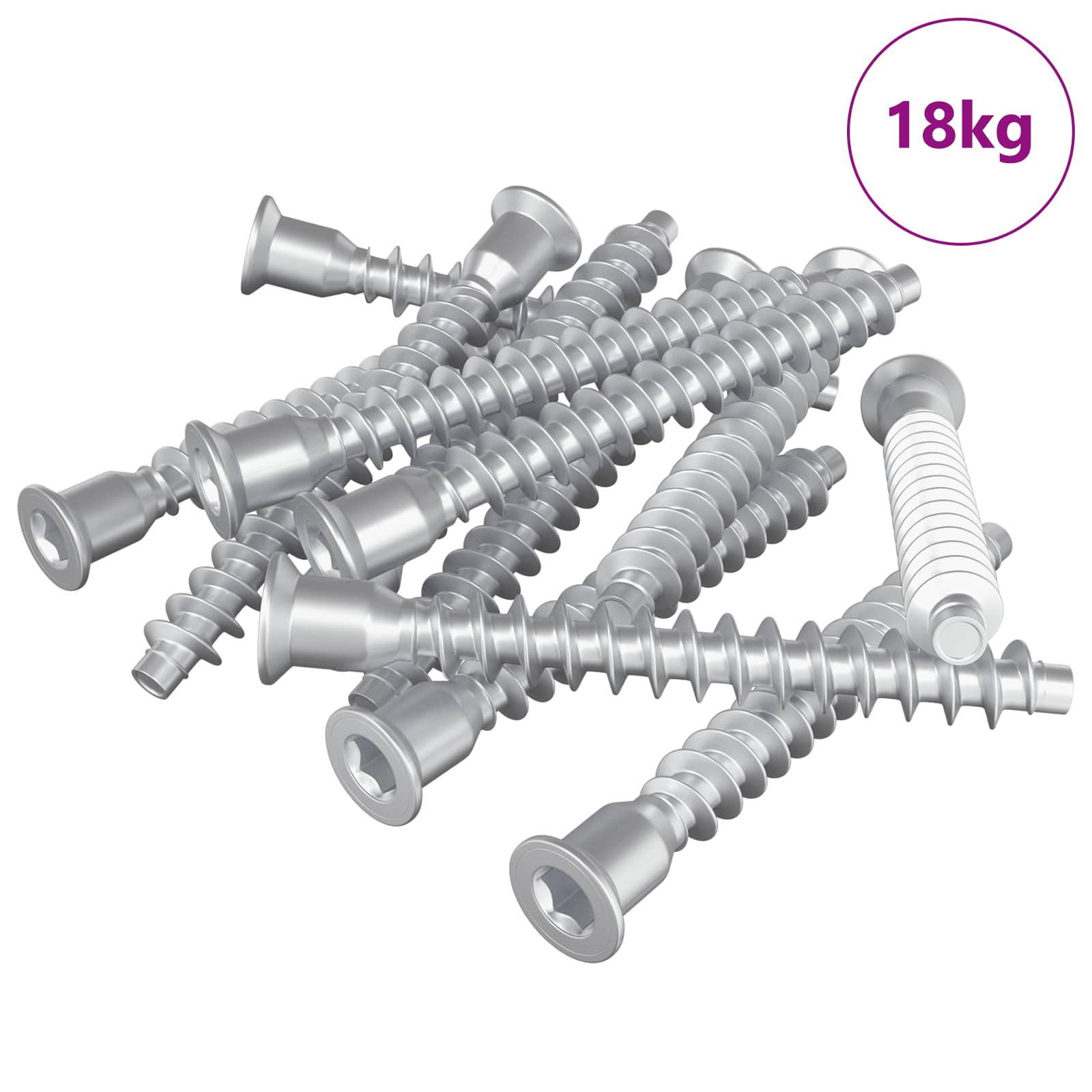 Confirmat-Ruuvit 2100 Pcs Hopea Metalli