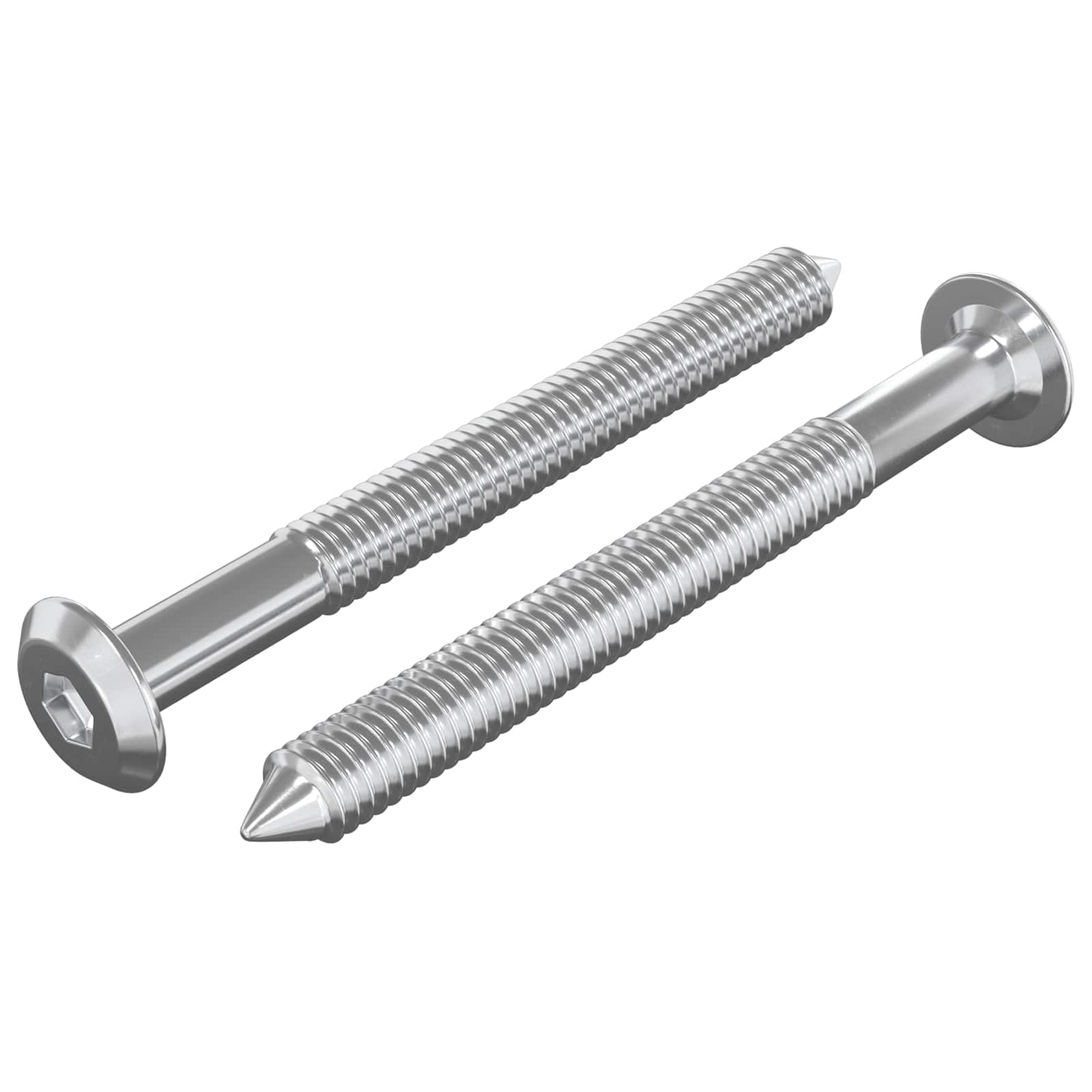 Huonesiivousruuvit 2 Pcs Hopea M6 X 60 Mm Teräs