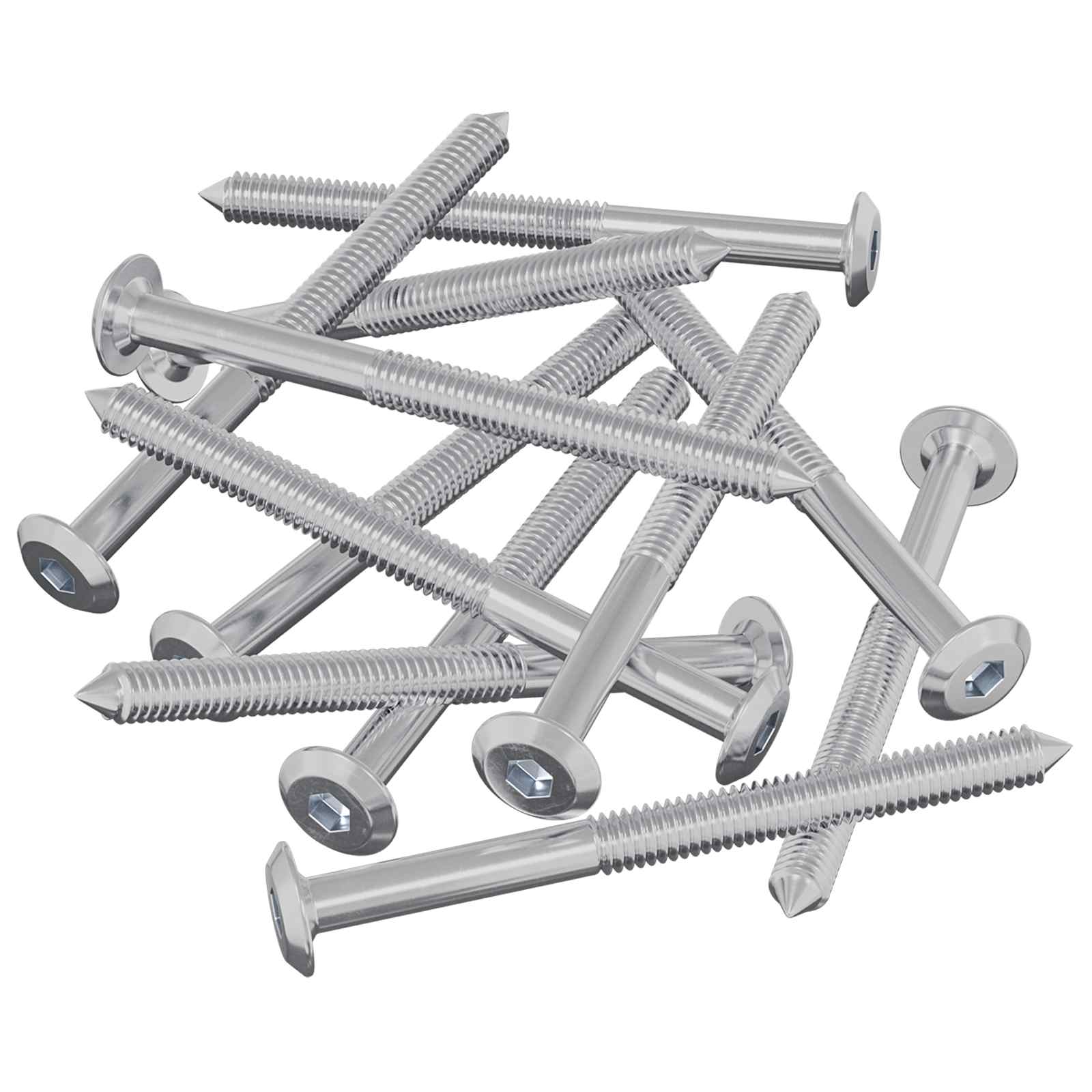 Huonesiivousruuvit 12 Pcs Hopea M6 X 85 Mm Teräs