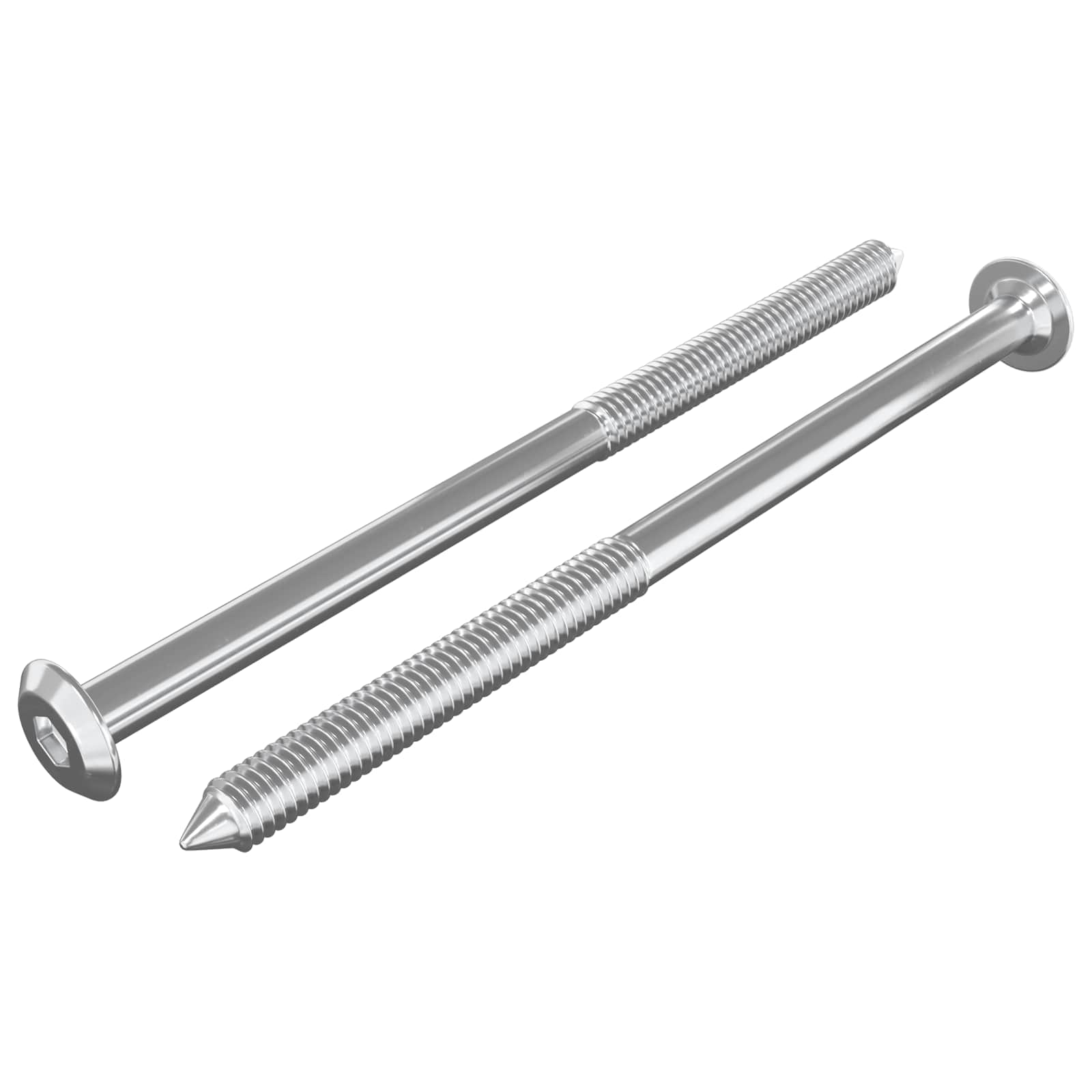 Huonesiivousruuvit 2 Pcs Hopea M6 X 100 Mm Teräs