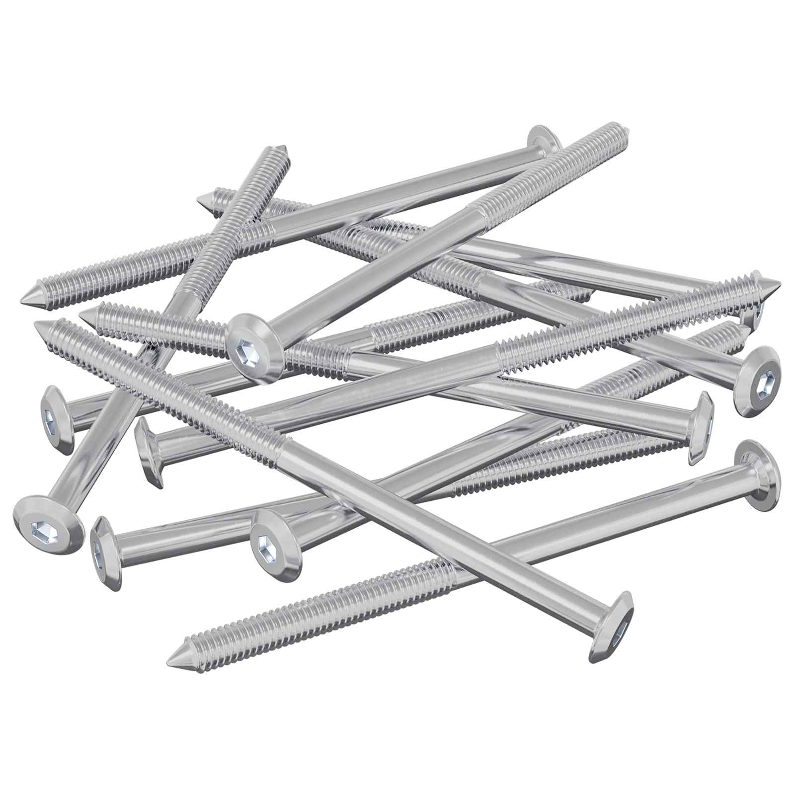 Huonesiivousruuvit 12 Pcs Hopea M6 X 100 Mm Teräs
