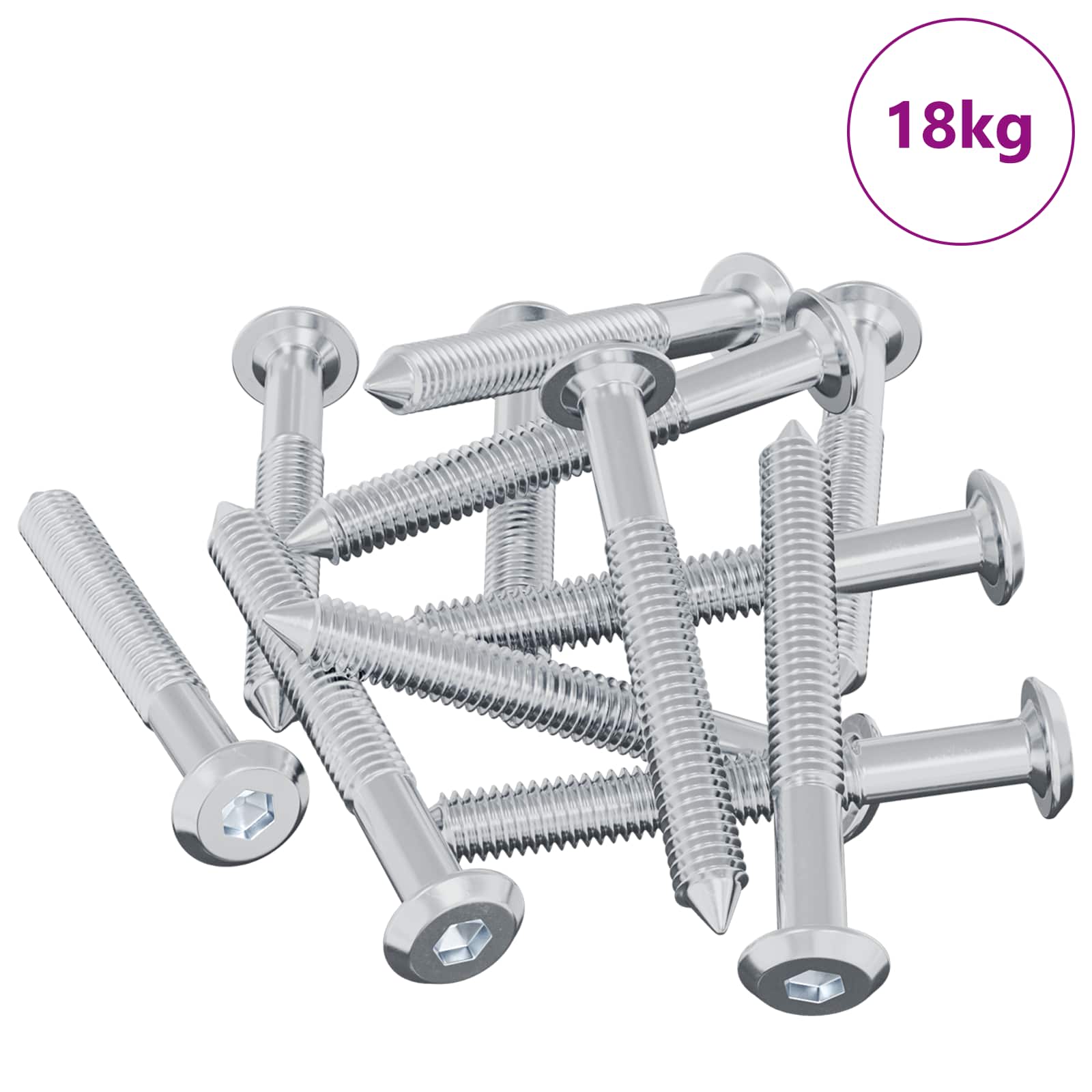 Ruuvi 1800 Pcs Hopea M6 X 50 Mm Teräs