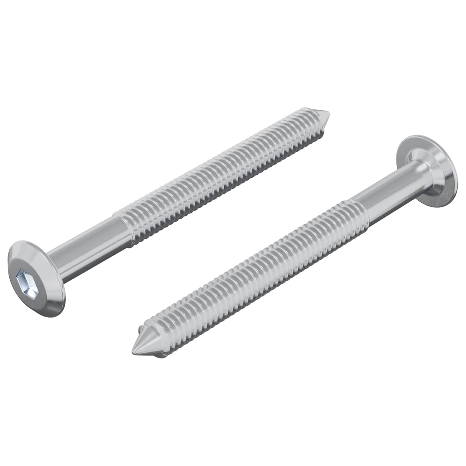 Ruuvi 2 Pcs Hopea M6 X 60 Mm Teräs