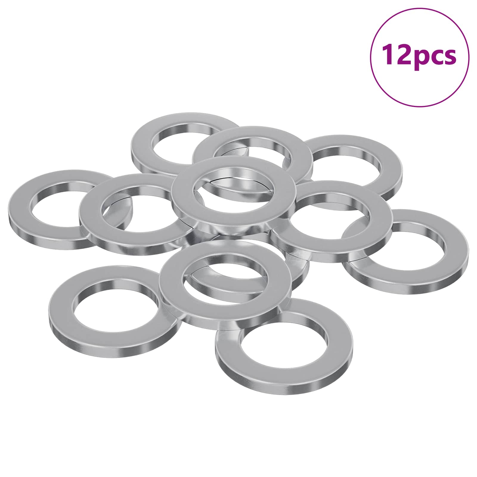 Mutterit 12 Pcs Hopea 10 X 10 X 1,2 Mm Rauta