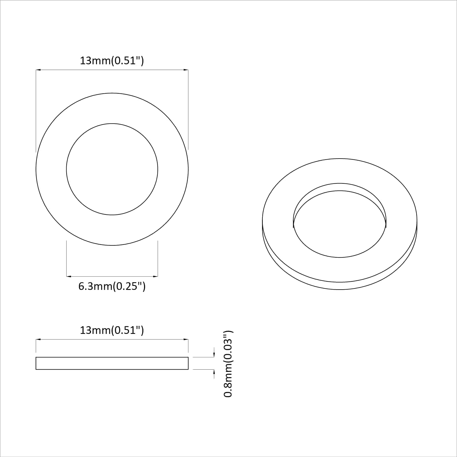 Mutterit 2 Pcs Hopea 12 X 12 X 1,2 Cm Rauta